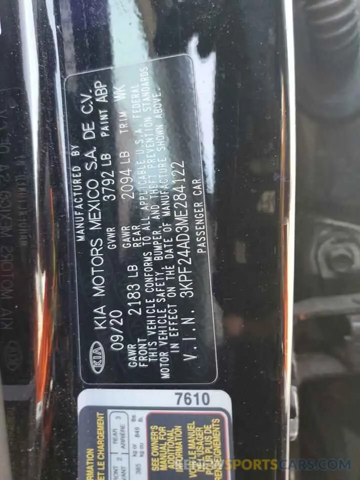 12 Фотография поврежденного автомобиля 3KPF24AD3ME284122 KIA FORTE 2021