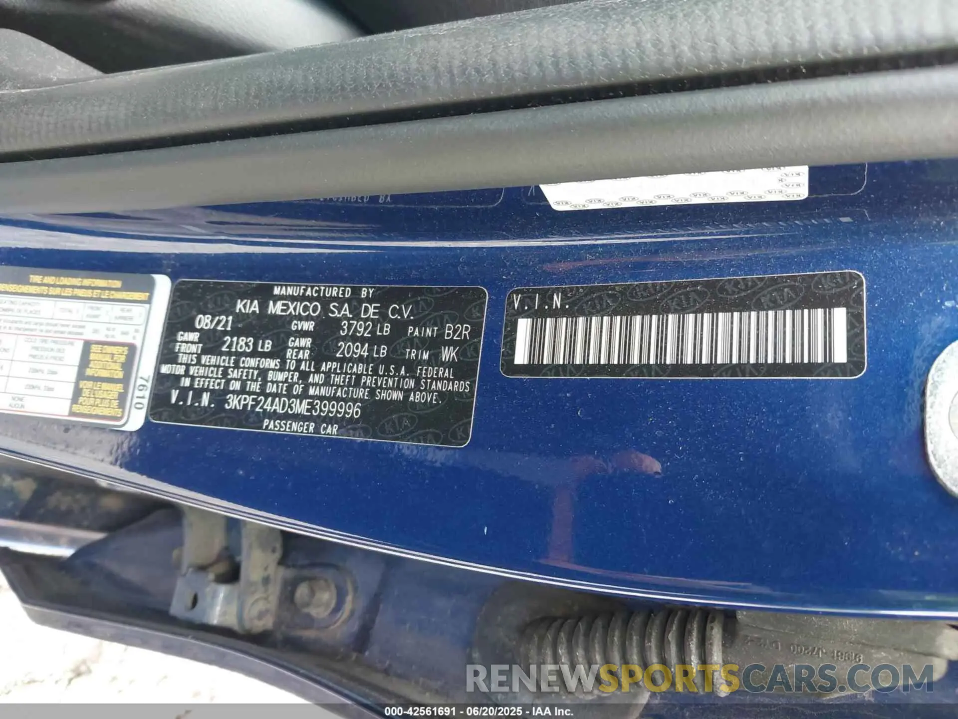 9 Photograph of a damaged car 3KPF24AD3ME399996 KIA FORTE 2021