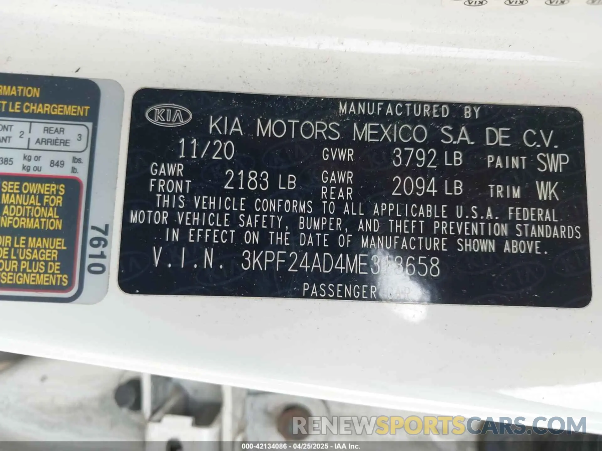 9 Photograph of a damaged car 3KPF24AD4ME313658 KIA FORTE 2021