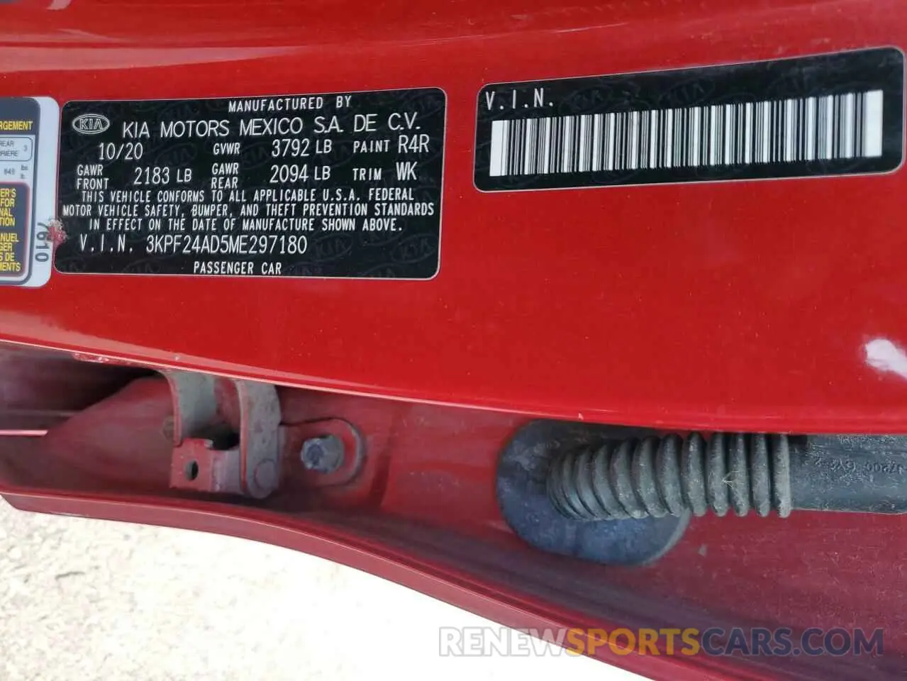 12 Фотография поврежденного автомобиля 3KPF24AD5ME297180 KIA FORTE 2021