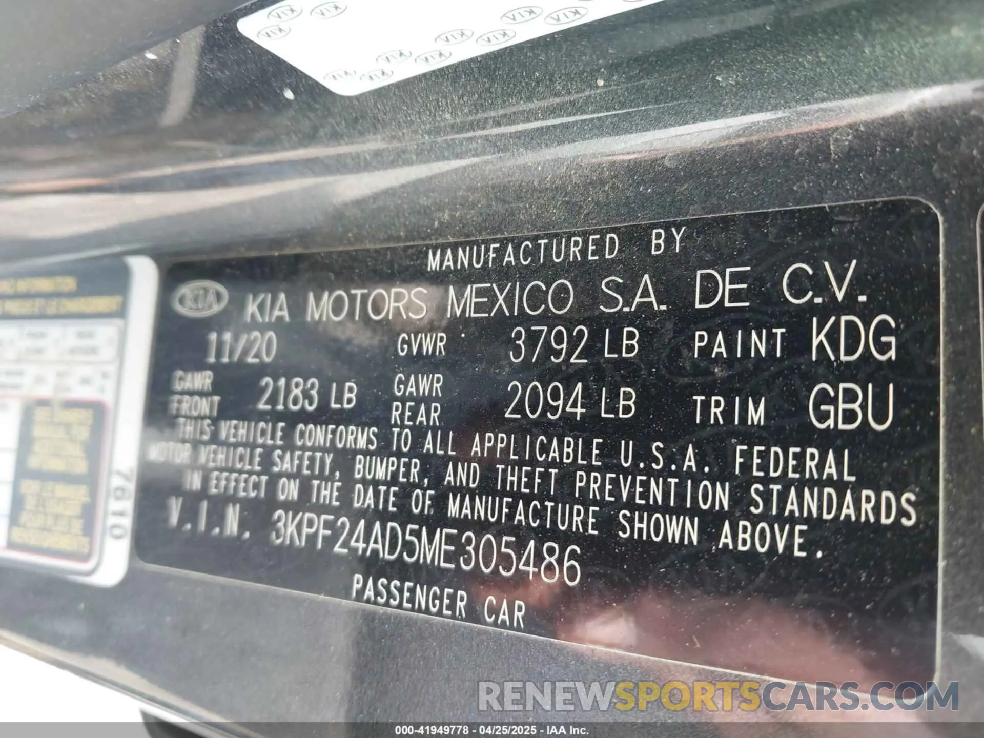 9 Photograph of a damaged car 3KPF24AD5ME305486 KIA FORTE 2021