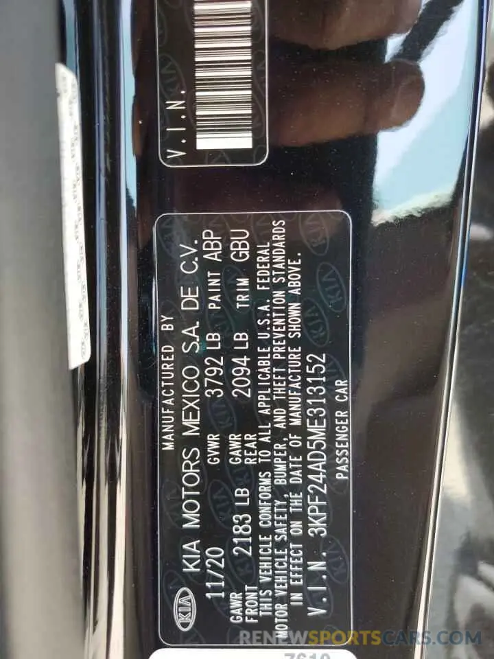 12 Photograph of a damaged car 3KPF24AD5ME313152 KIA FORTE 2021