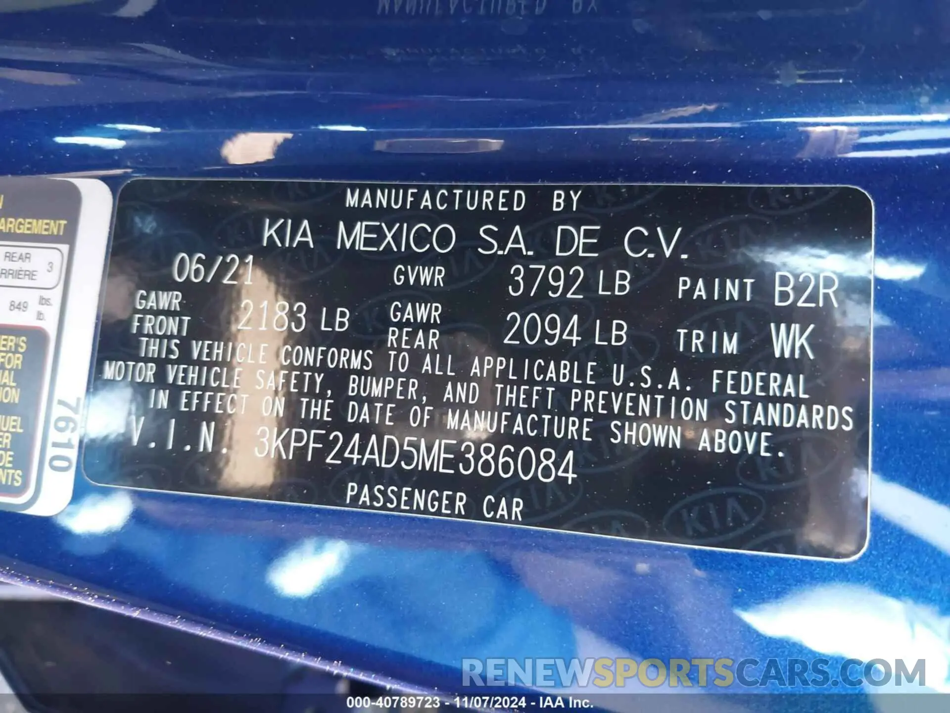9 Фотография поврежденного автомобиля 3KPF24AD5ME386084 KIA FORTE 2021