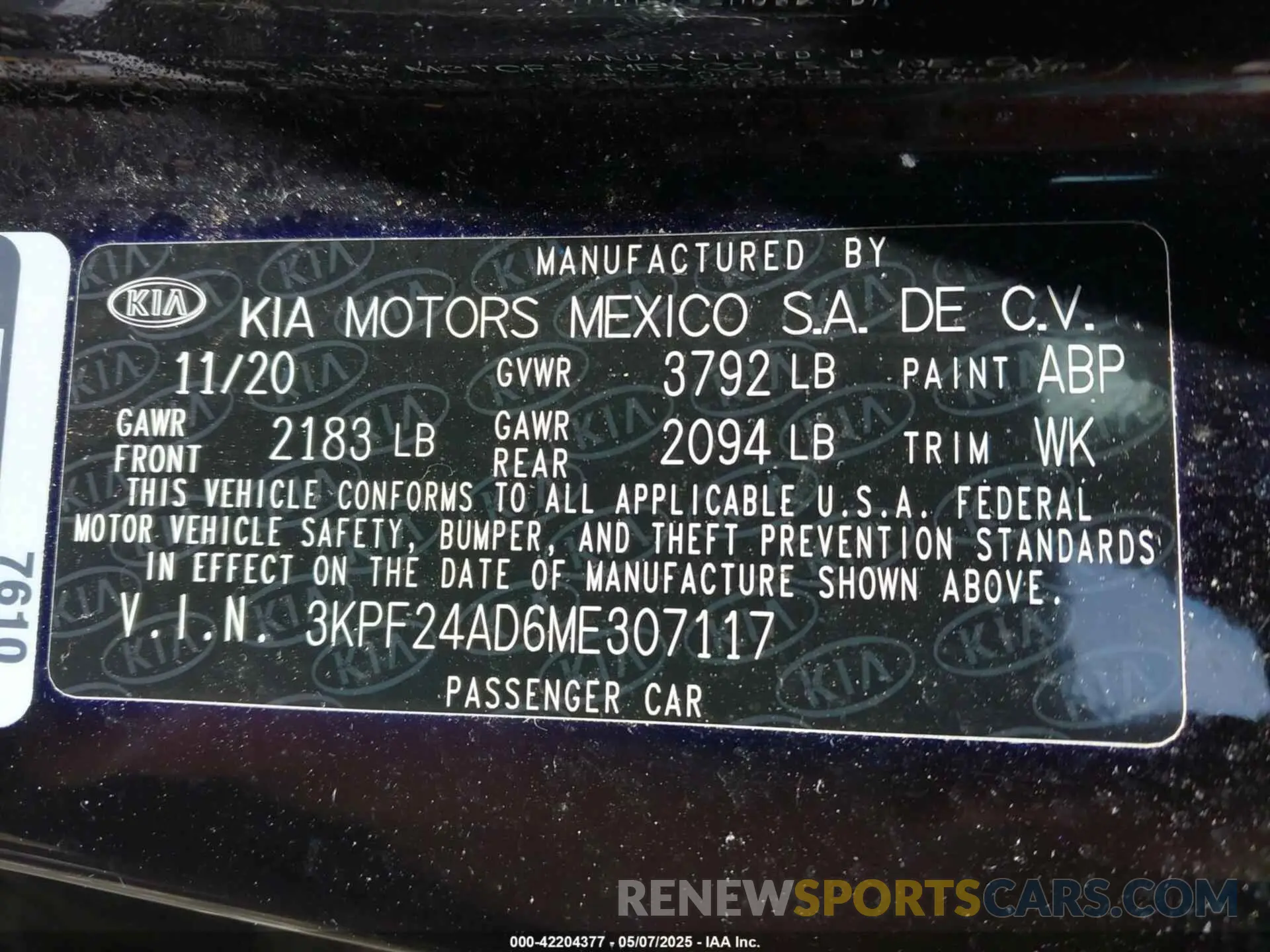 9 Photograph of a damaged car 3KPF24AD6ME307117 KIA FORTE 2021