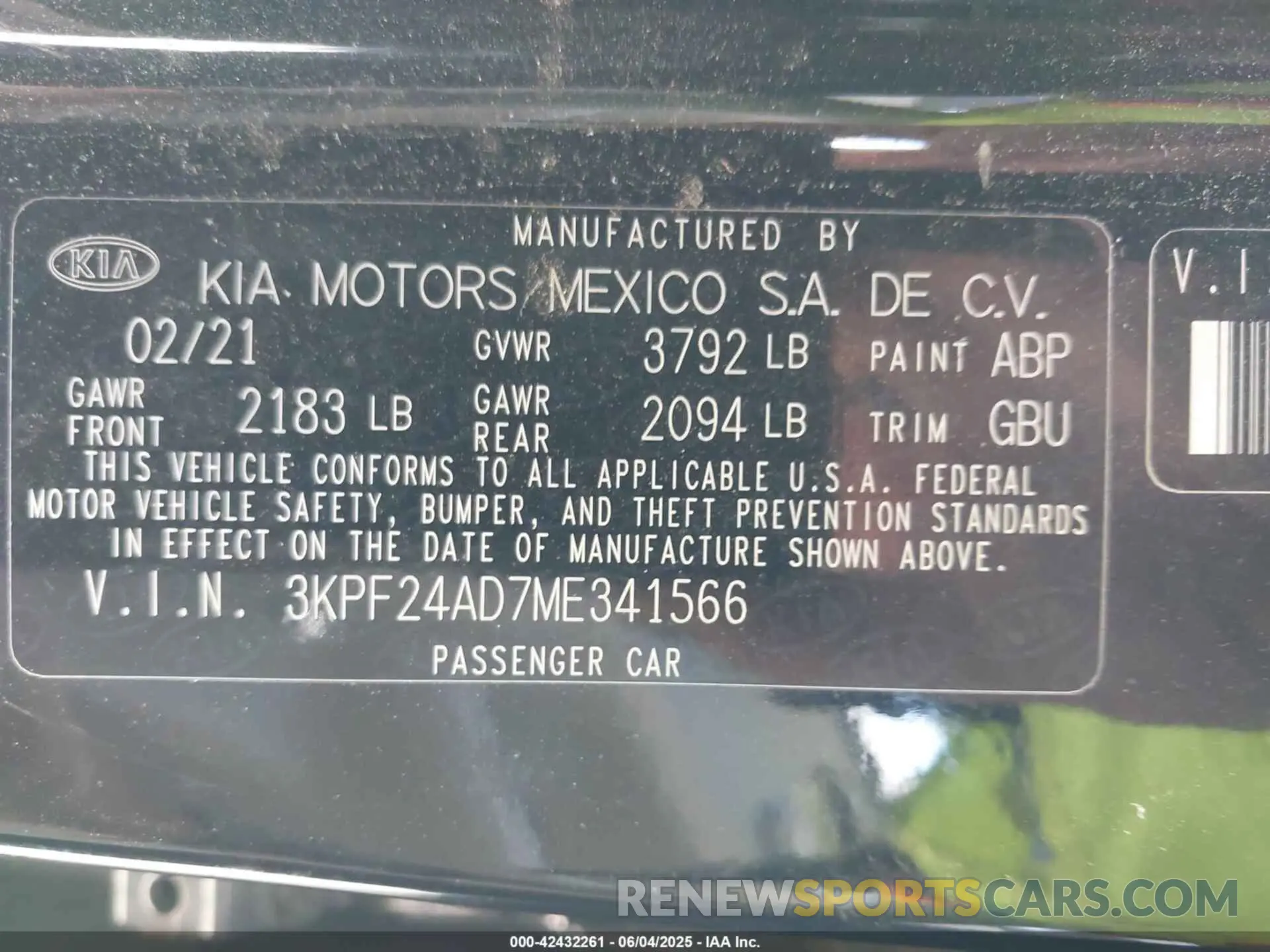 9 Photograph of a damaged car 3KPF24AD7ME341566 KIA FORTE 2021