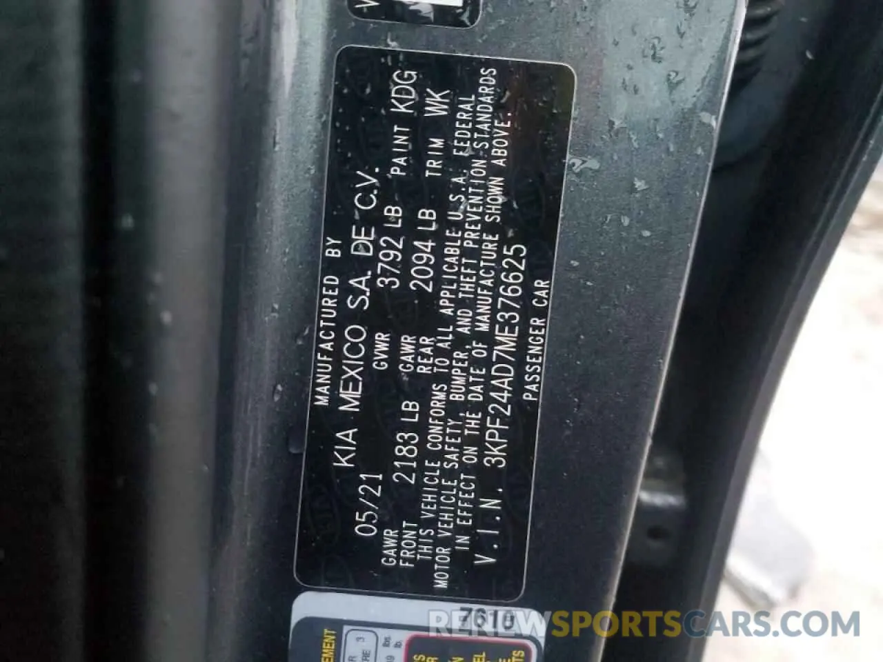 12 Фотография поврежденного автомобиля 3KPF24AD7ME376625 KIA FORTE 2021