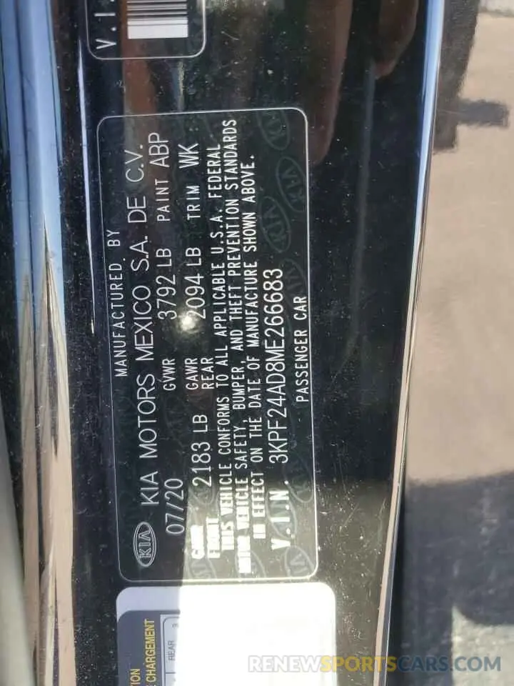 14 Photograph of a damaged car 3KPF24AD8ME266683 KIA FORTE 2021