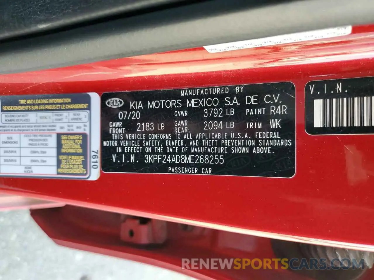 12 Photograph of a damaged car 3KPF24AD8ME268255 KIA FORTE 2021