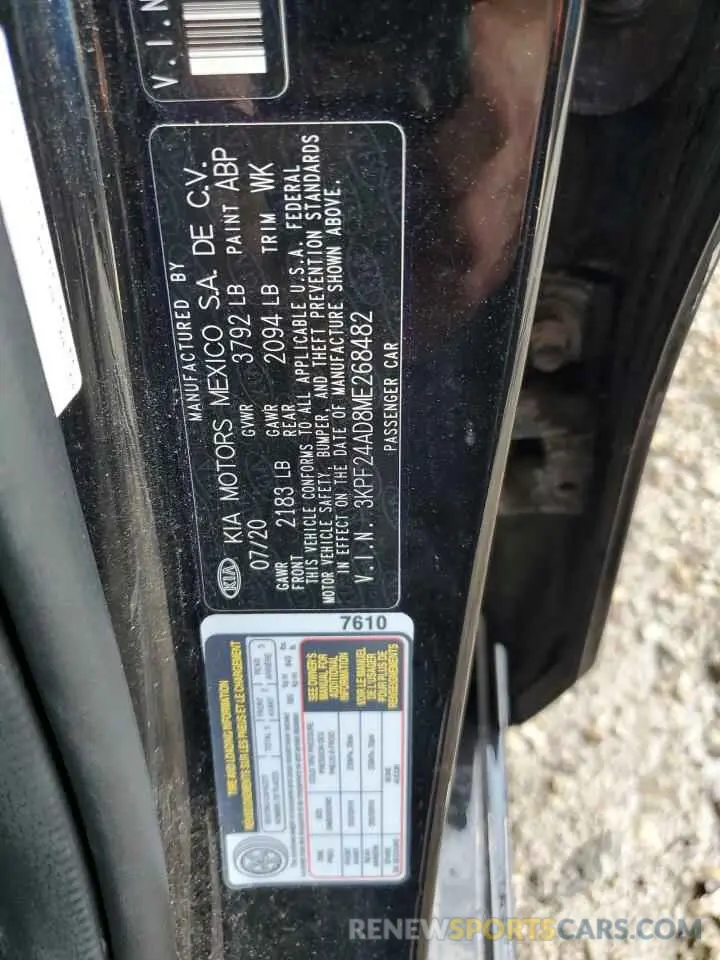 12 Photograph of a damaged car 3KPF24AD8ME268482 KIA FORTE 2021