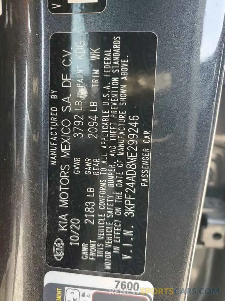 13 Photograph of a damaged car 3KPF24AD8ME299246 KIA FORTE 2021