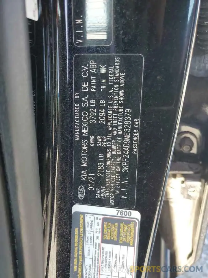 14 Photograph of a damaged car 3KPF24AD9ME328379 KIA FORTE 2021