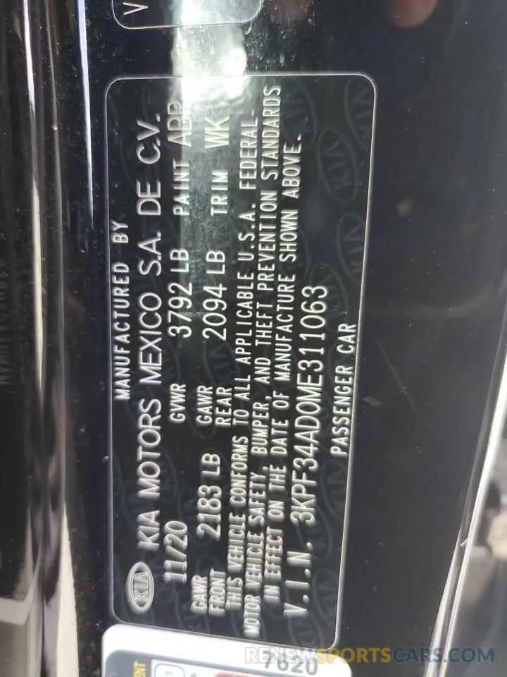 12 Photograph of a damaged car 3KPF34AD0ME311063 KIA FORTE 2021