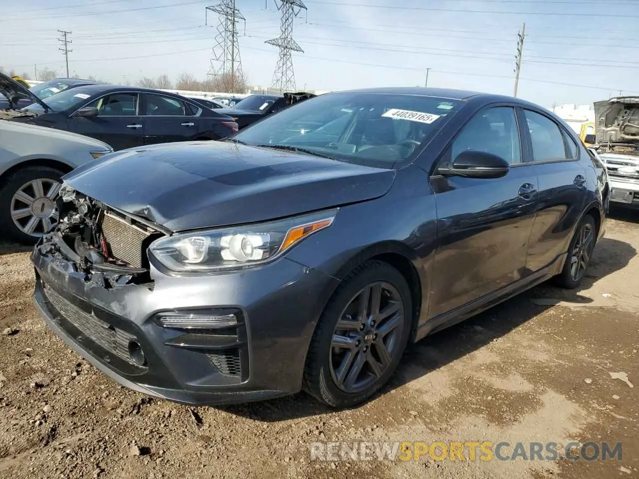 1 Photograph of a damaged car 3KPF34AD0ME404567 KIA FORTE 2021