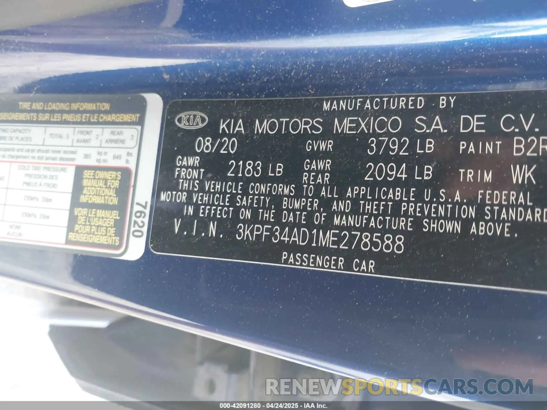 9 Фотография поврежденного автомобиля 3KPF34AD1ME278588 KIA FORTE 2021