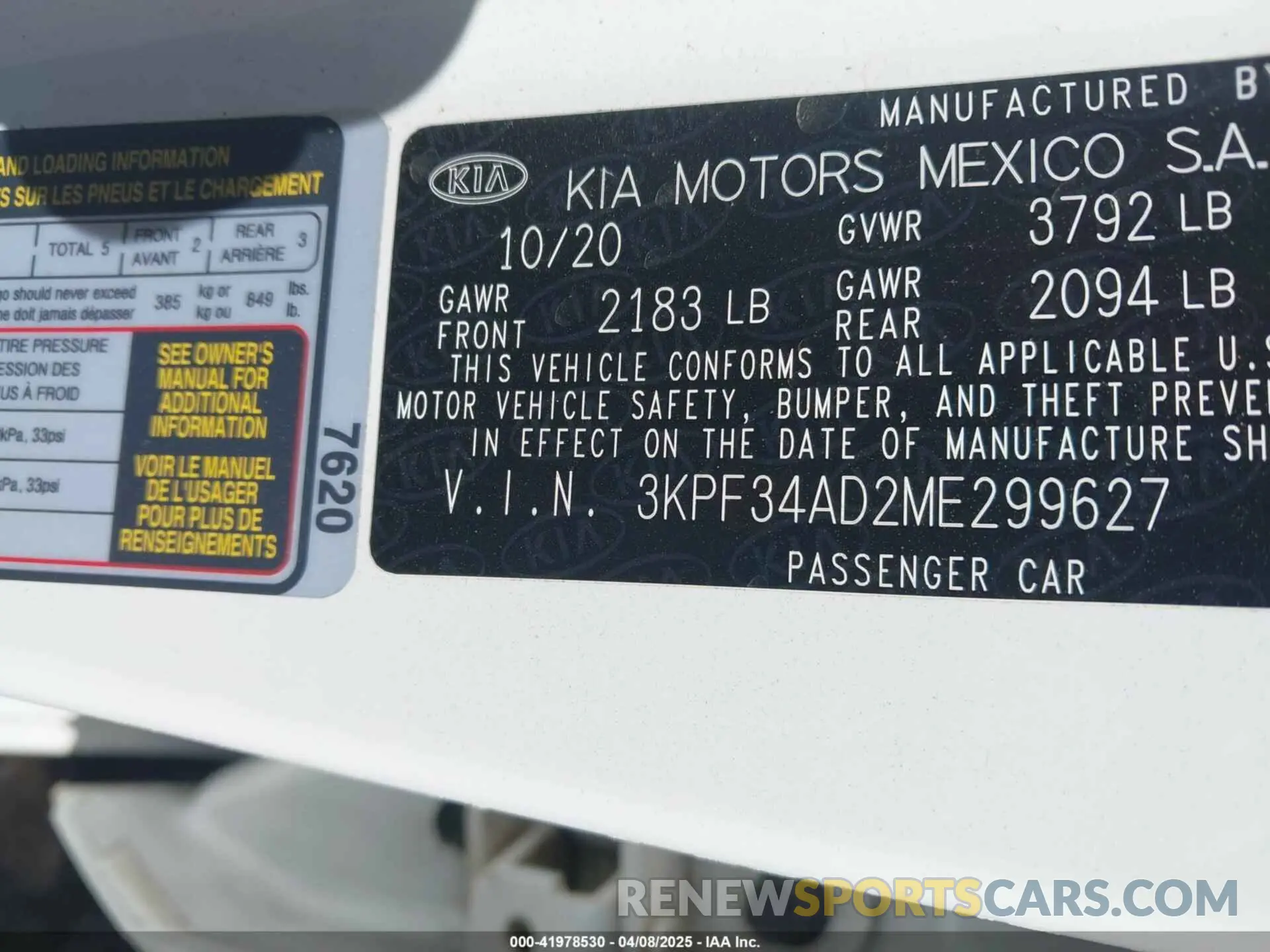 9 Photograph of a damaged car 3KPF34AD2ME299627 KIA FORTE 2021