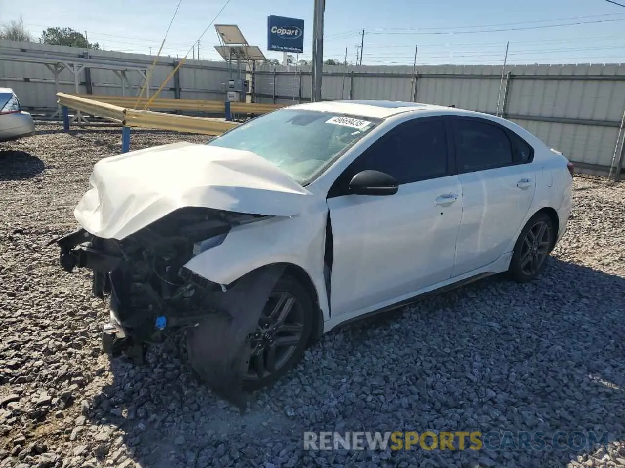 1 Photograph of a damaged car 3KPF34AD3ME402716 KIA FORTE 2021