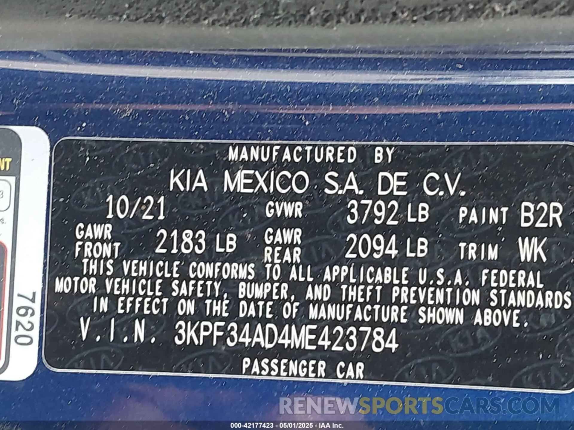 9 Фотография поврежденного автомобиля 3KPF34AD4ME423784 KIA FORTE 2021