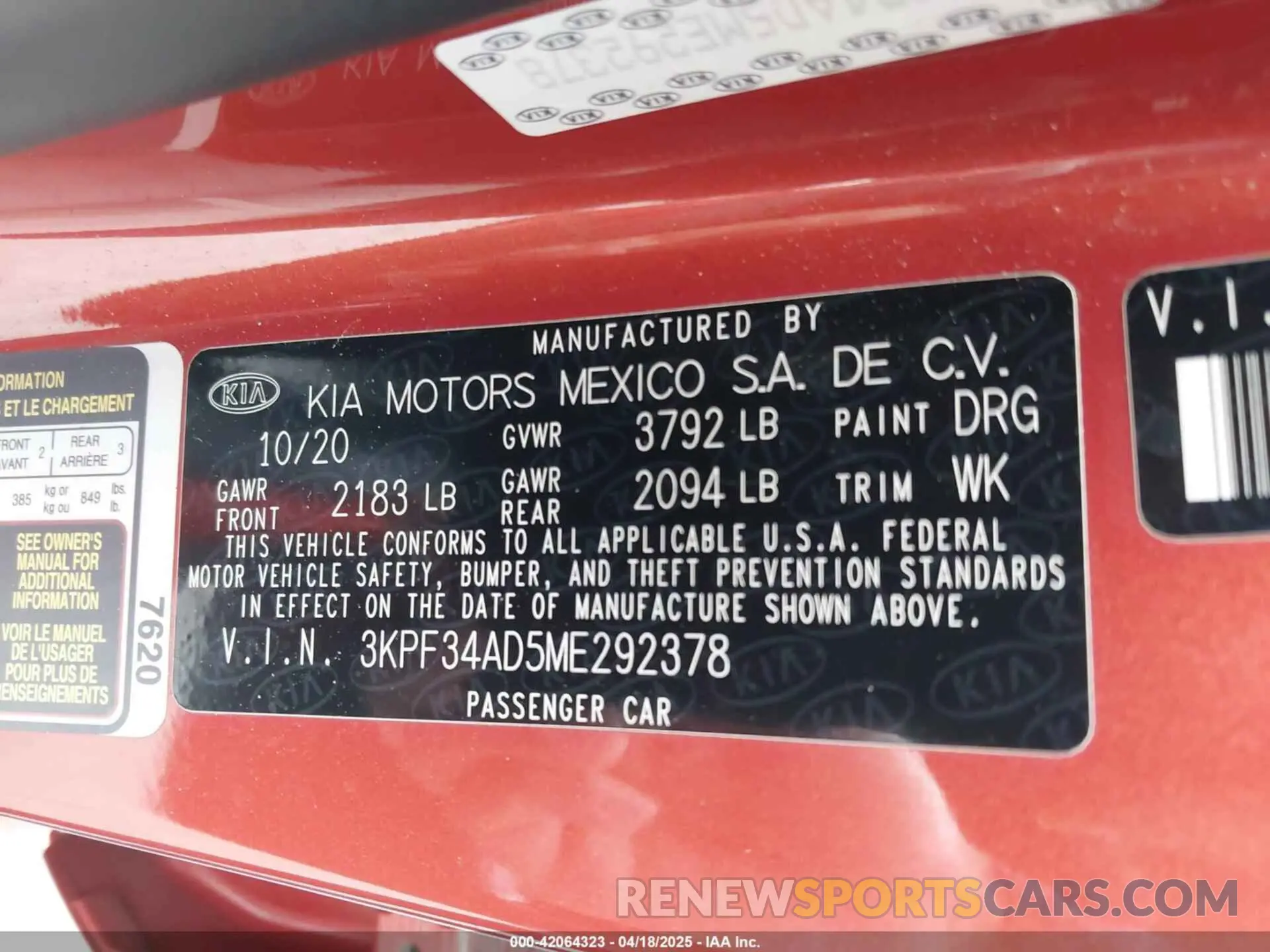 9 Фотография поврежденного автомобиля 3KPF34AD5ME292378 KIA FORTE 2021