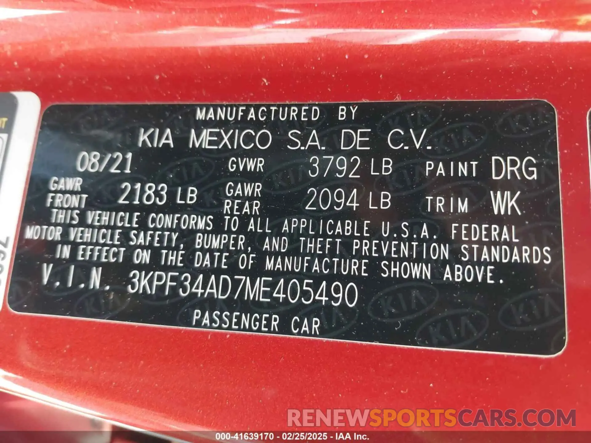 9 Фотография поврежденного автомобиля 3KPF34AD7ME405490 KIA FORTE 2021