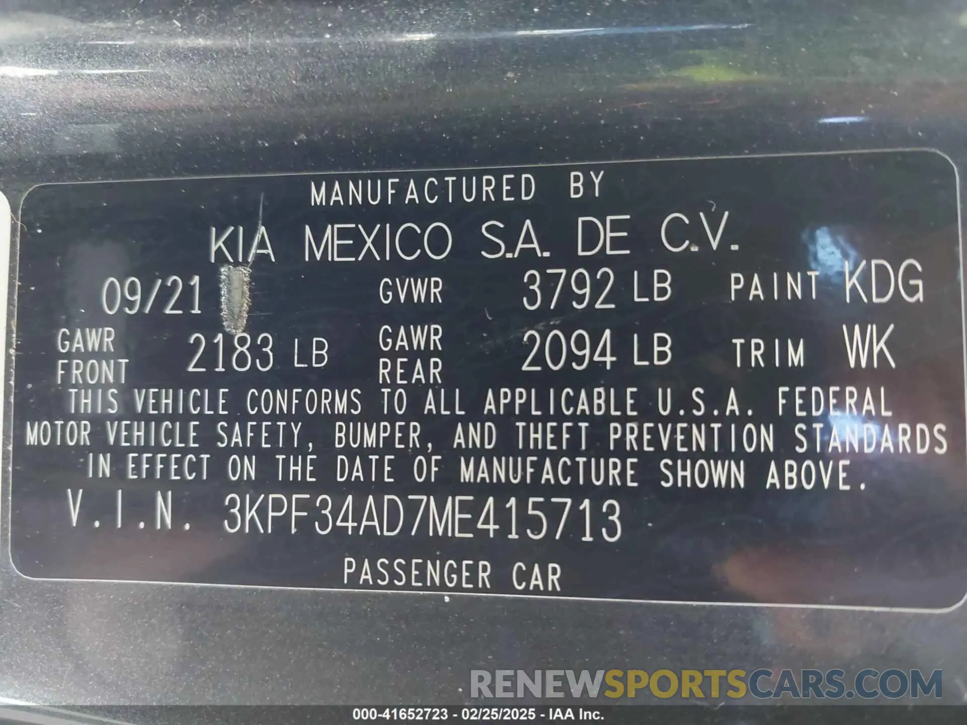9 Фотография поврежденного автомобиля 3KPF34AD7ME415713 KIA FORTE 2021