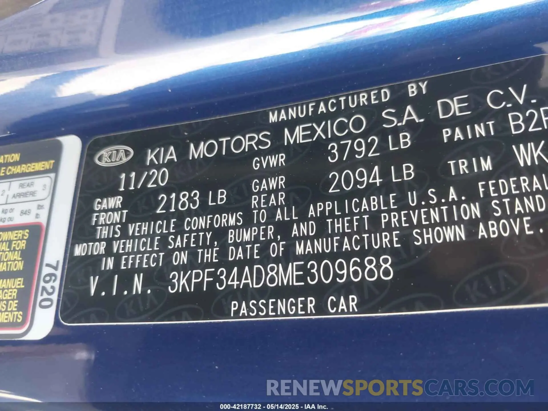 9 Photograph of a damaged car 3KPF34AD8ME309688 KIA FORTE 2021