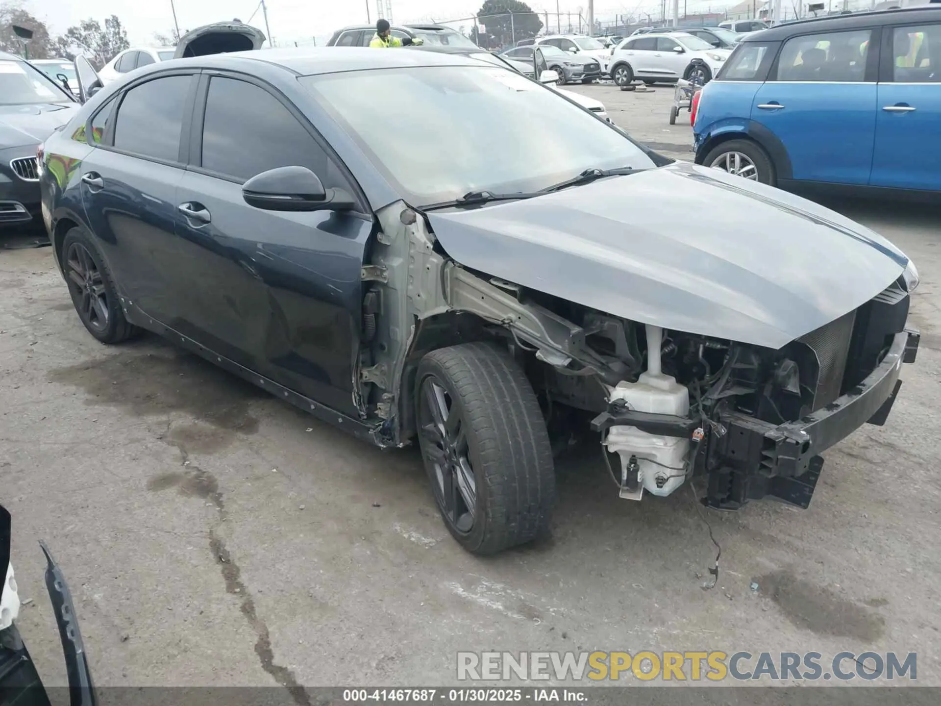 1 Photograph of a damaged car 3KPF34AD9ME316424 KIA FORTE 2021
