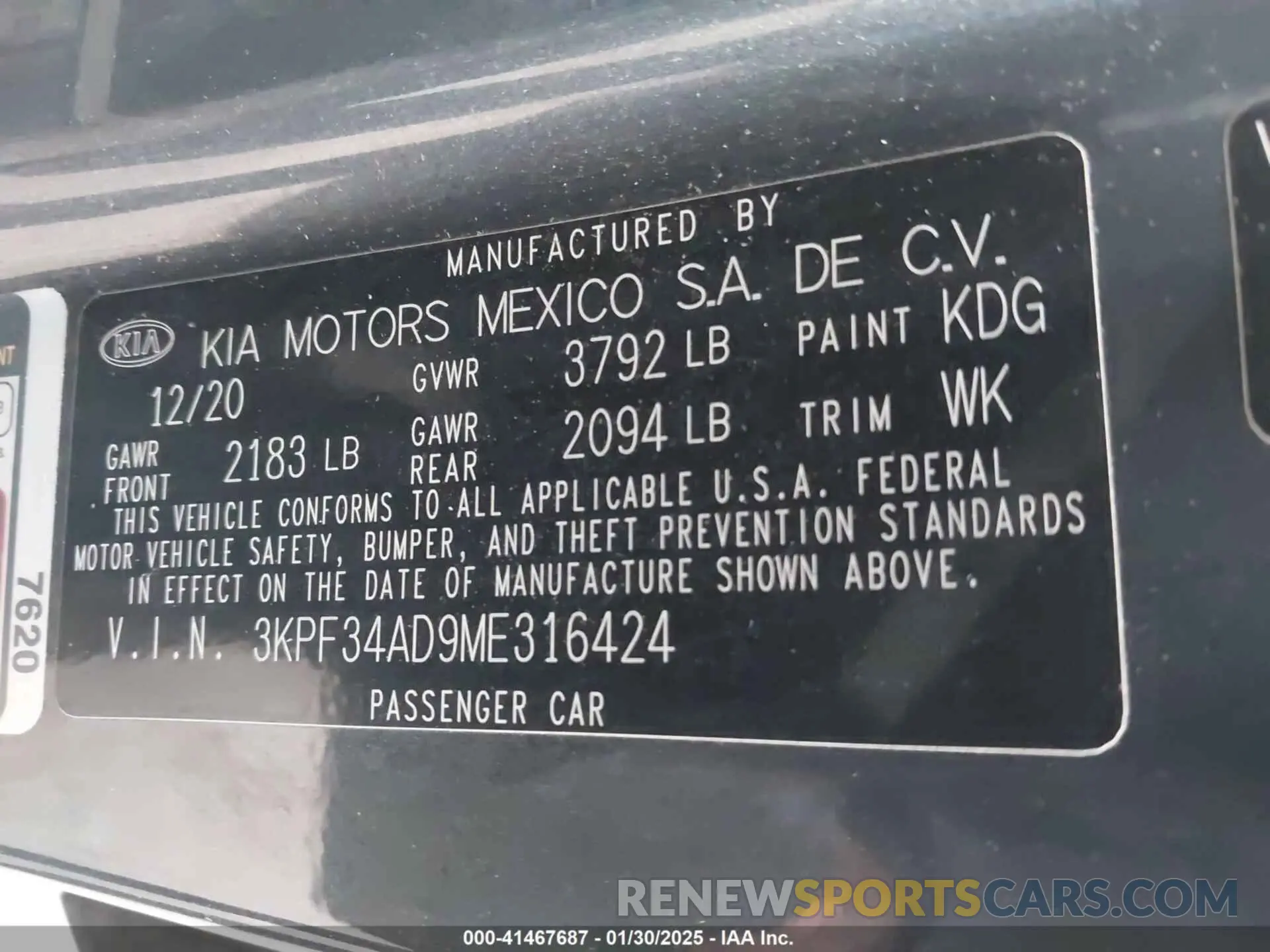 9 Photograph of a damaged car 3KPF34AD9ME316424 KIA FORTE 2021