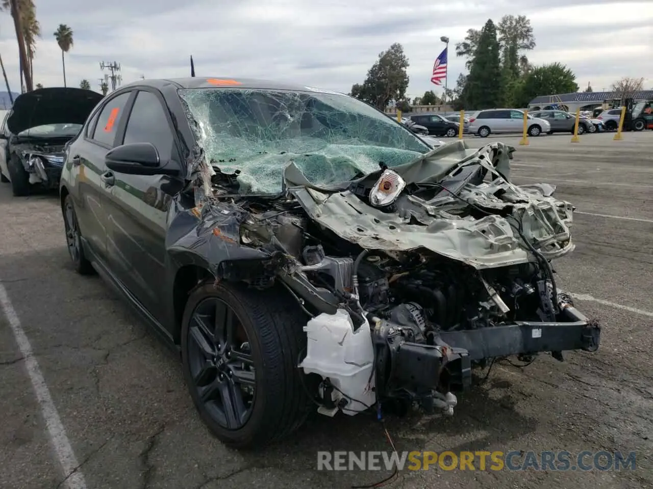 1 Photograph of a damaged car 3KPF34AD9ME317749 KIA FORTE 2021