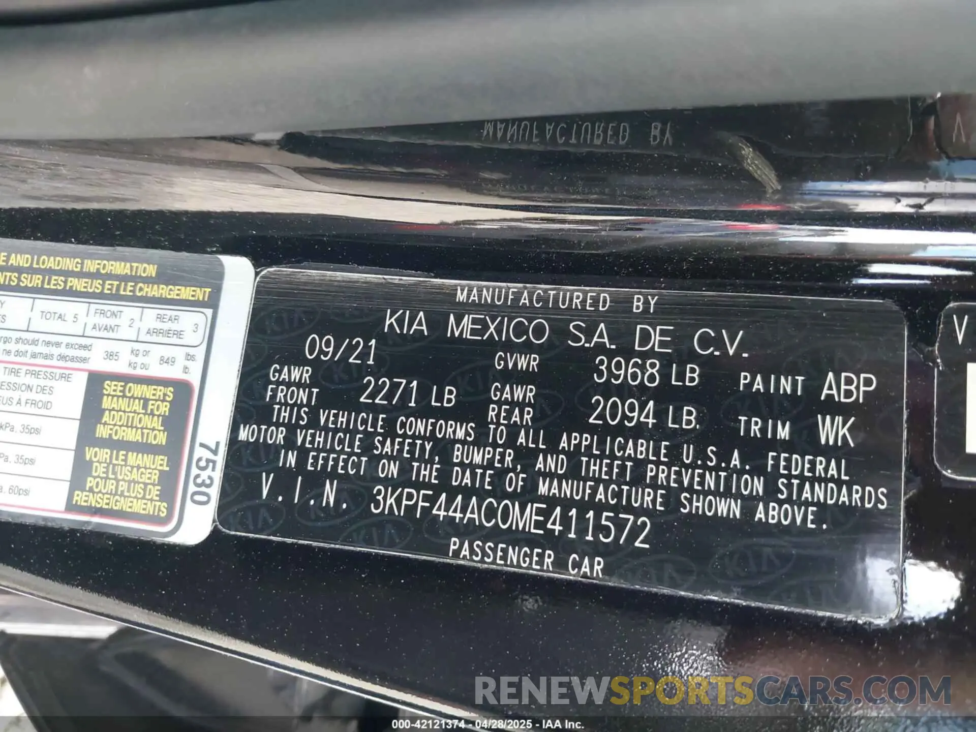 9 Фотография поврежденного автомобиля 3KPF44AC0ME411572 KIA FORTE 2021