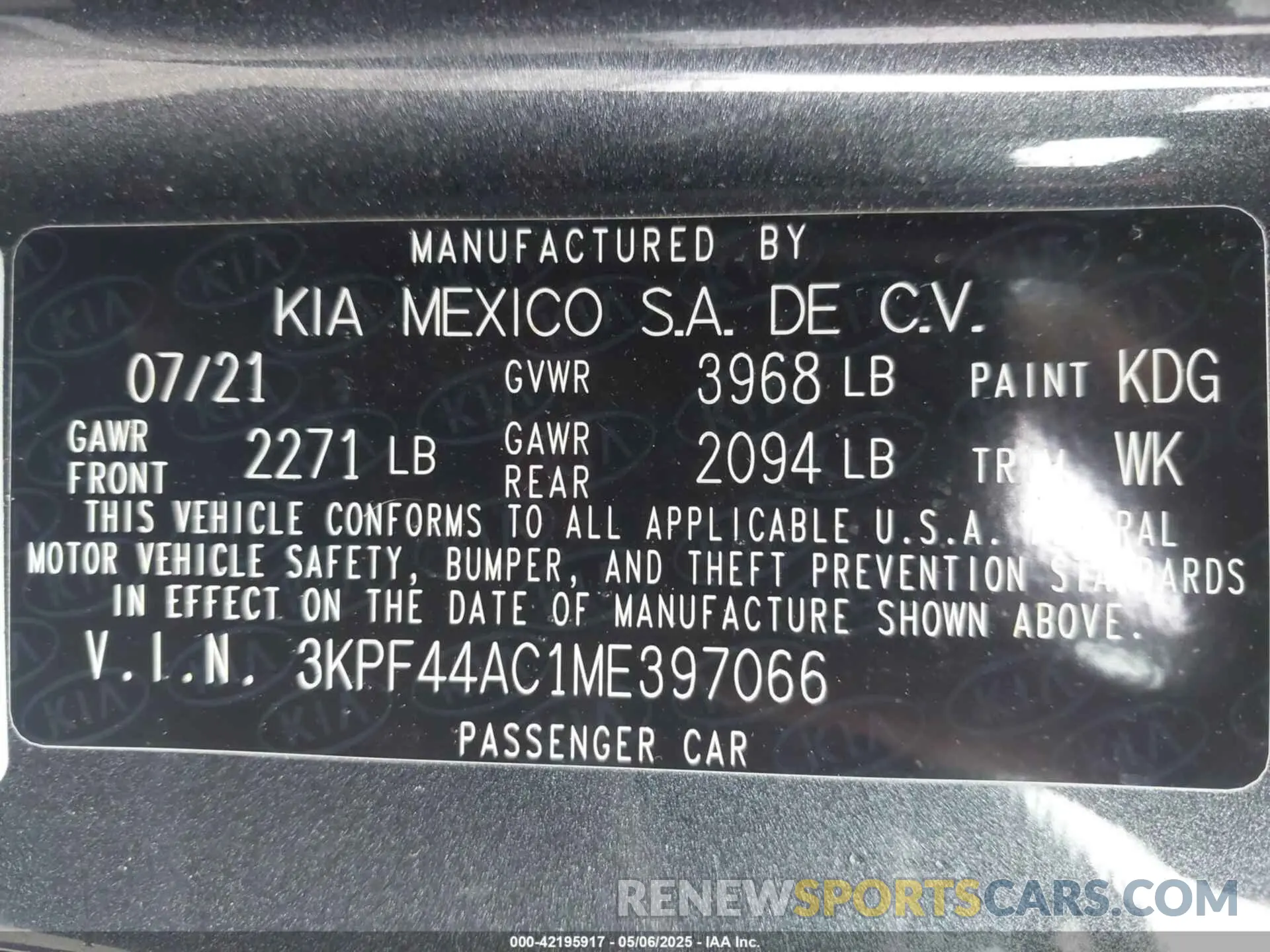 9 Photograph of a damaged car 3KPF44AC1ME397066 KIA FORTE 2021