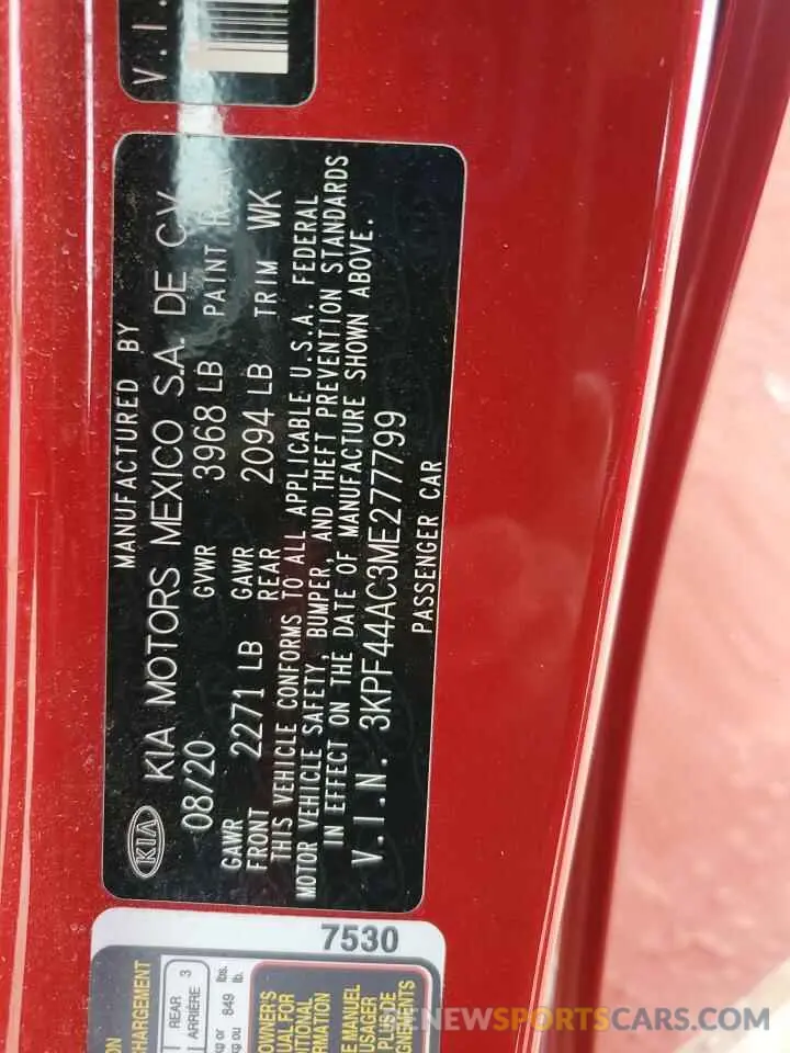 13 Фотография поврежденного автомобиля 3KPF44AC3ME277799 KIA FORTE 2021