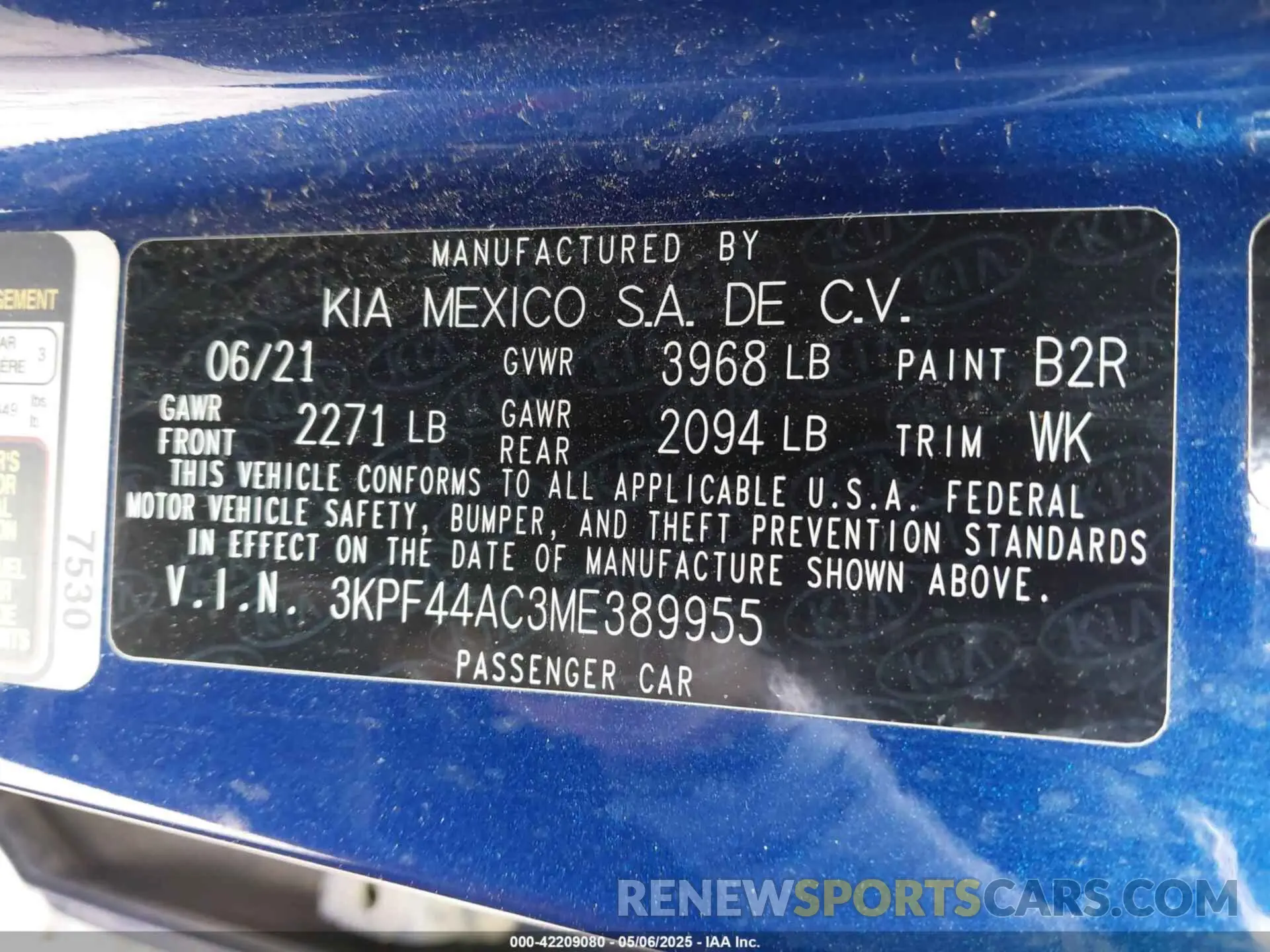 9 Фотография поврежденного автомобиля 3KPF44AC3ME389955 KIA FORTE 2021