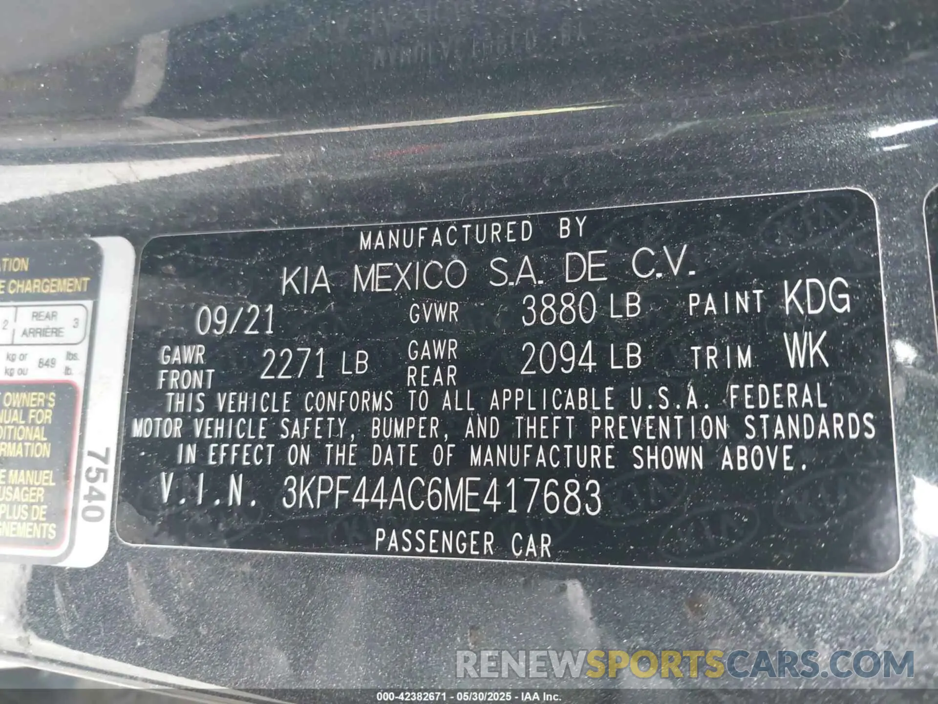 9 Photograph of a damaged car 3KPF44AC6ME417683 KIA FORTE 2021