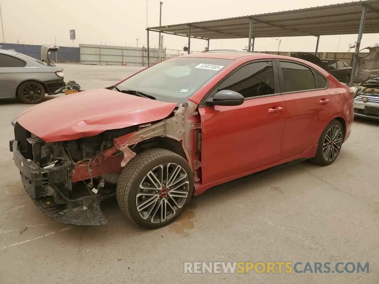 1 Photograph of a damaged car 3KPF44AC7ME318192 KIA FORTE 2021