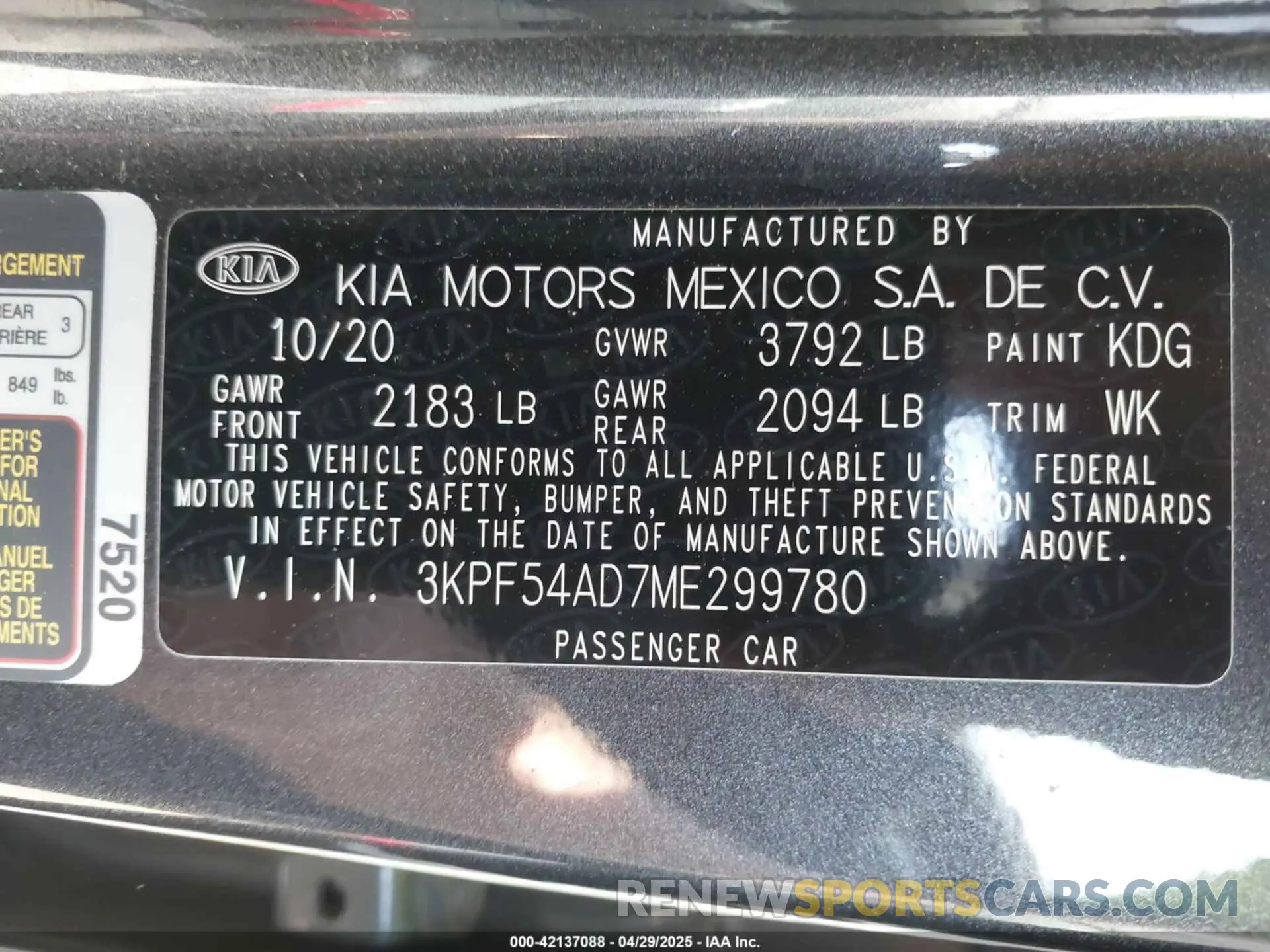 9 Фотография поврежденного автомобиля 3KPF54AD7ME299780 KIA FORTE 2021