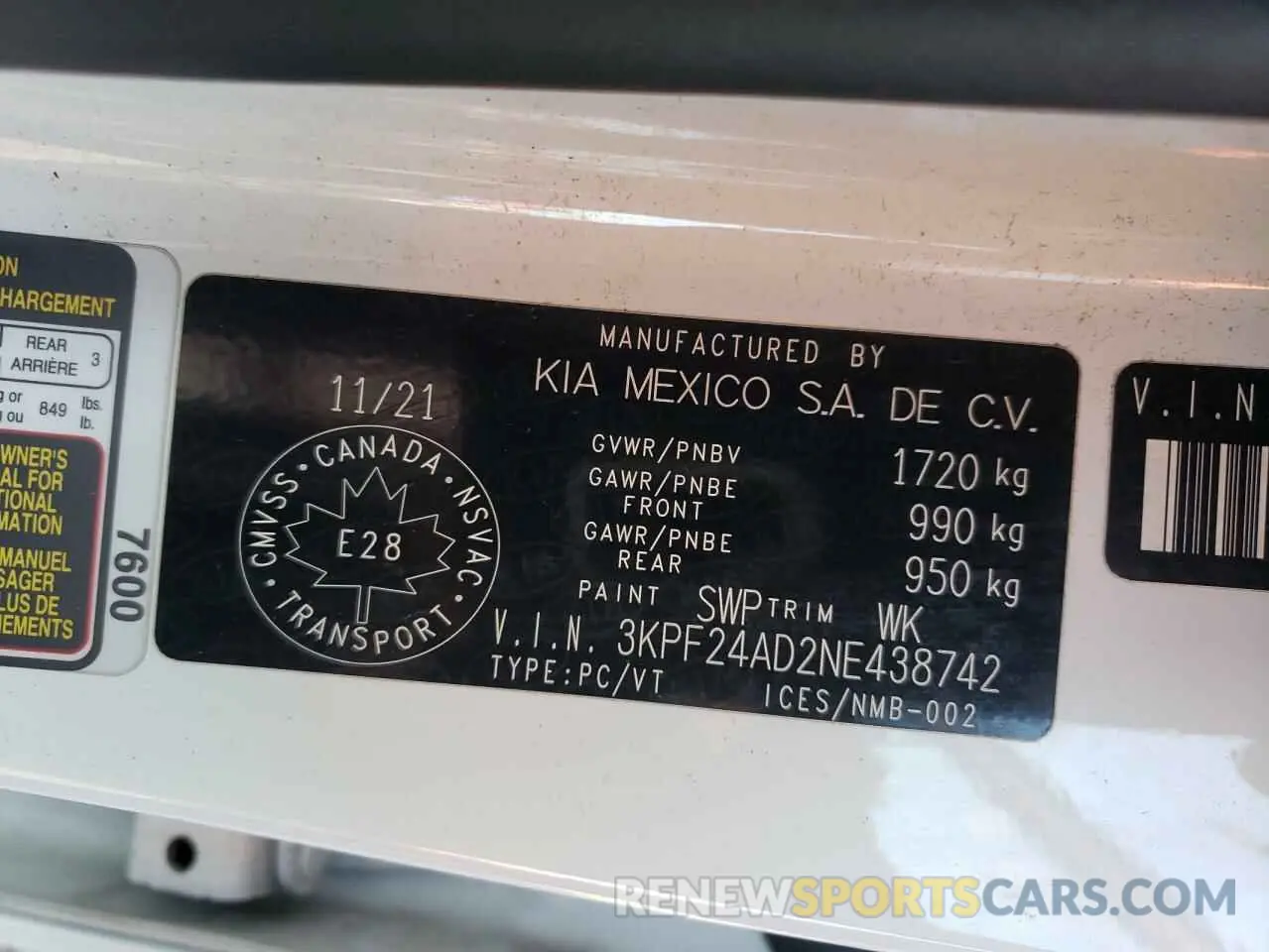12 Фотография поврежденного автомобиля 3KPF24AD2NE438742 KIA FORTE 2022