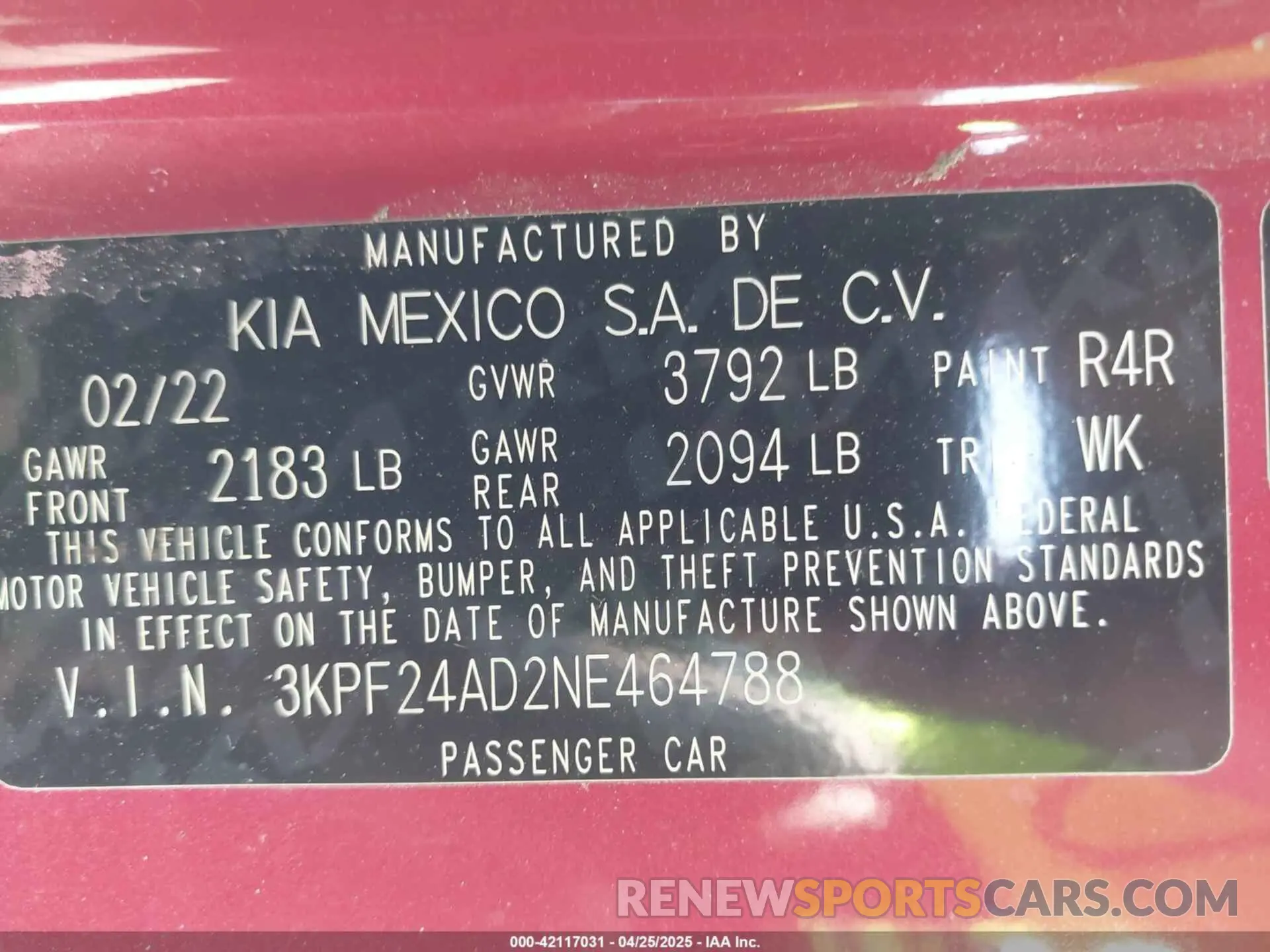 9 Фотография поврежденного автомобиля 3KPF24AD2NE464788 KIA FORTE 2022