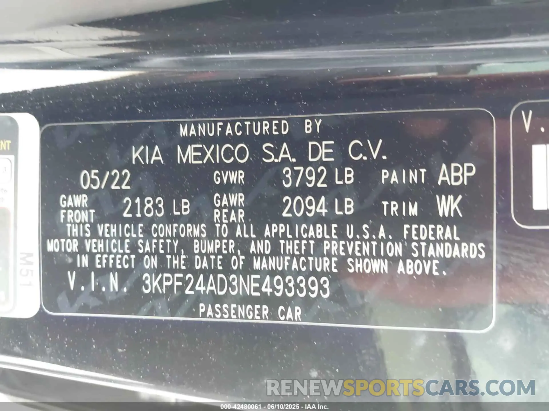 9 Фотография поврежденного автомобиля 3KPF24AD3NE493393 KIA FORTE 2022