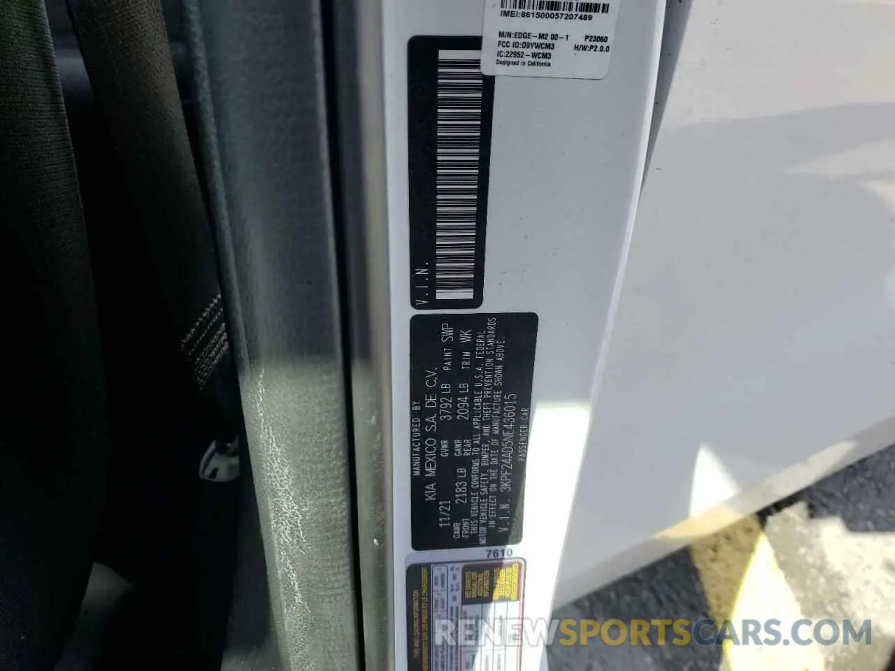 12 Photograph of a damaged car 3KPF24AD5NE436015 KIA FORTE 2022