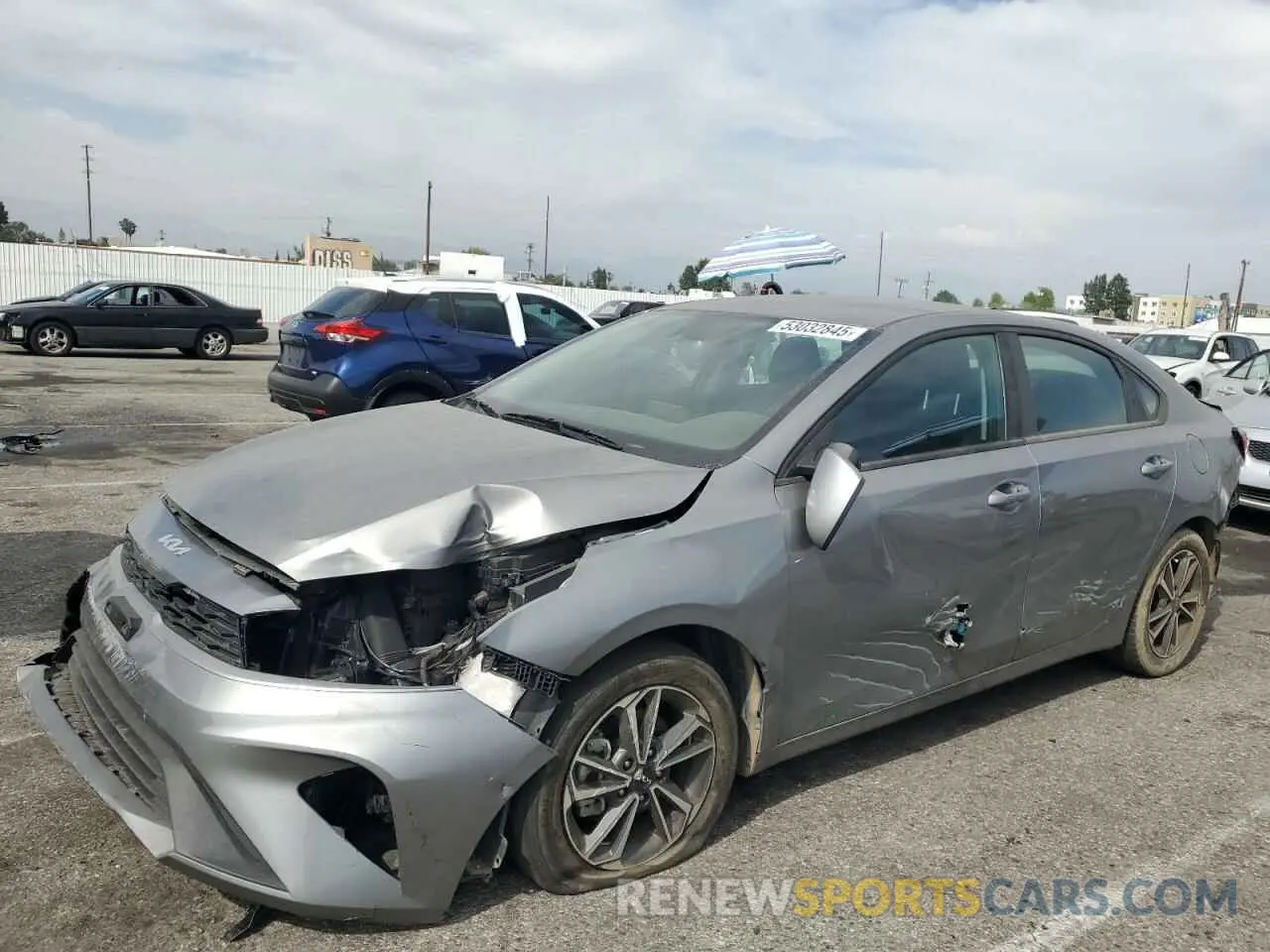 1 Photograph of a damaged car 3KPF24AD6NE468486 KIA FORTE 2022