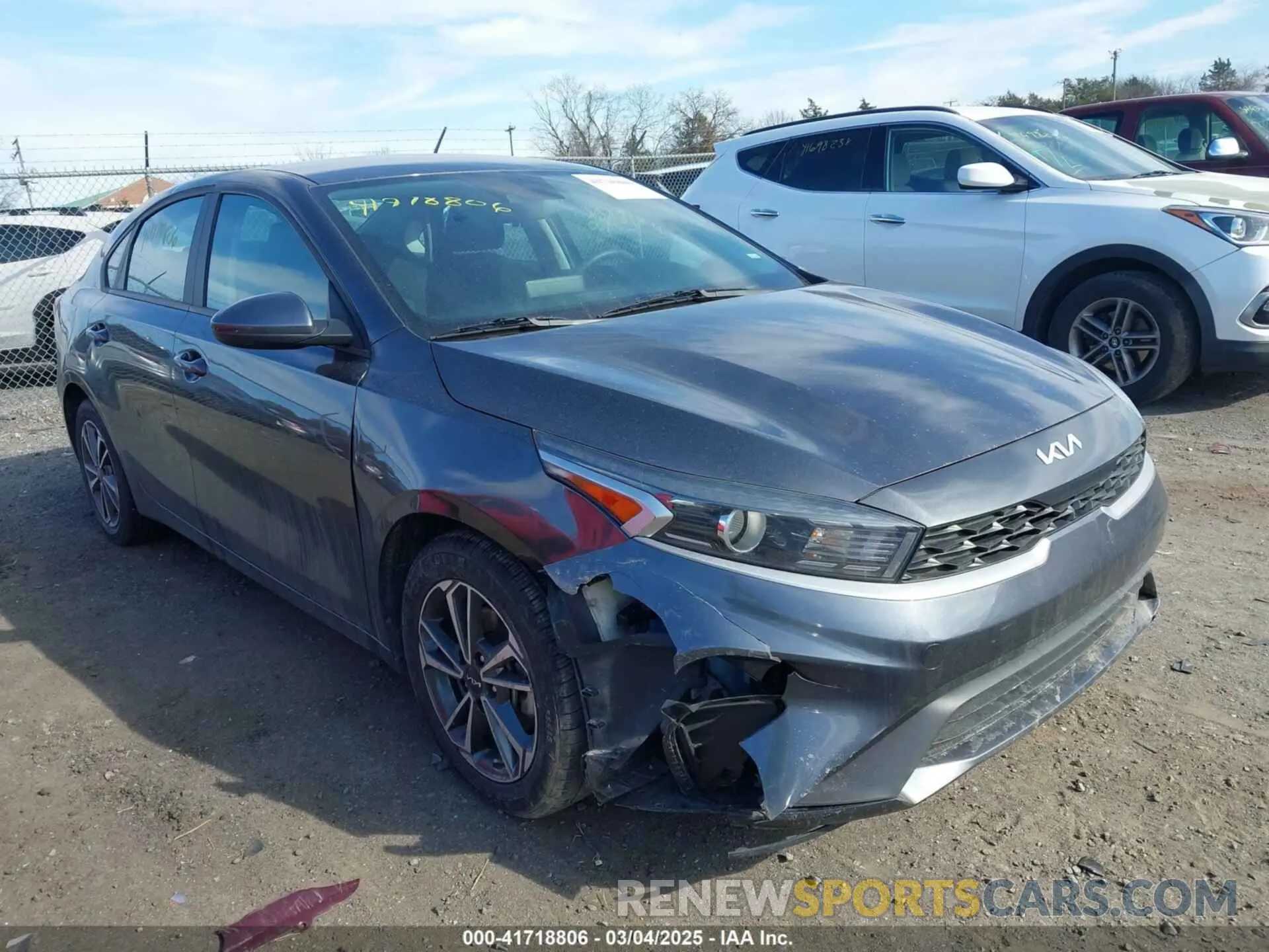 1 Photograph of a damaged car 3KPF24AD6NE483506 KIA FORTE 2022