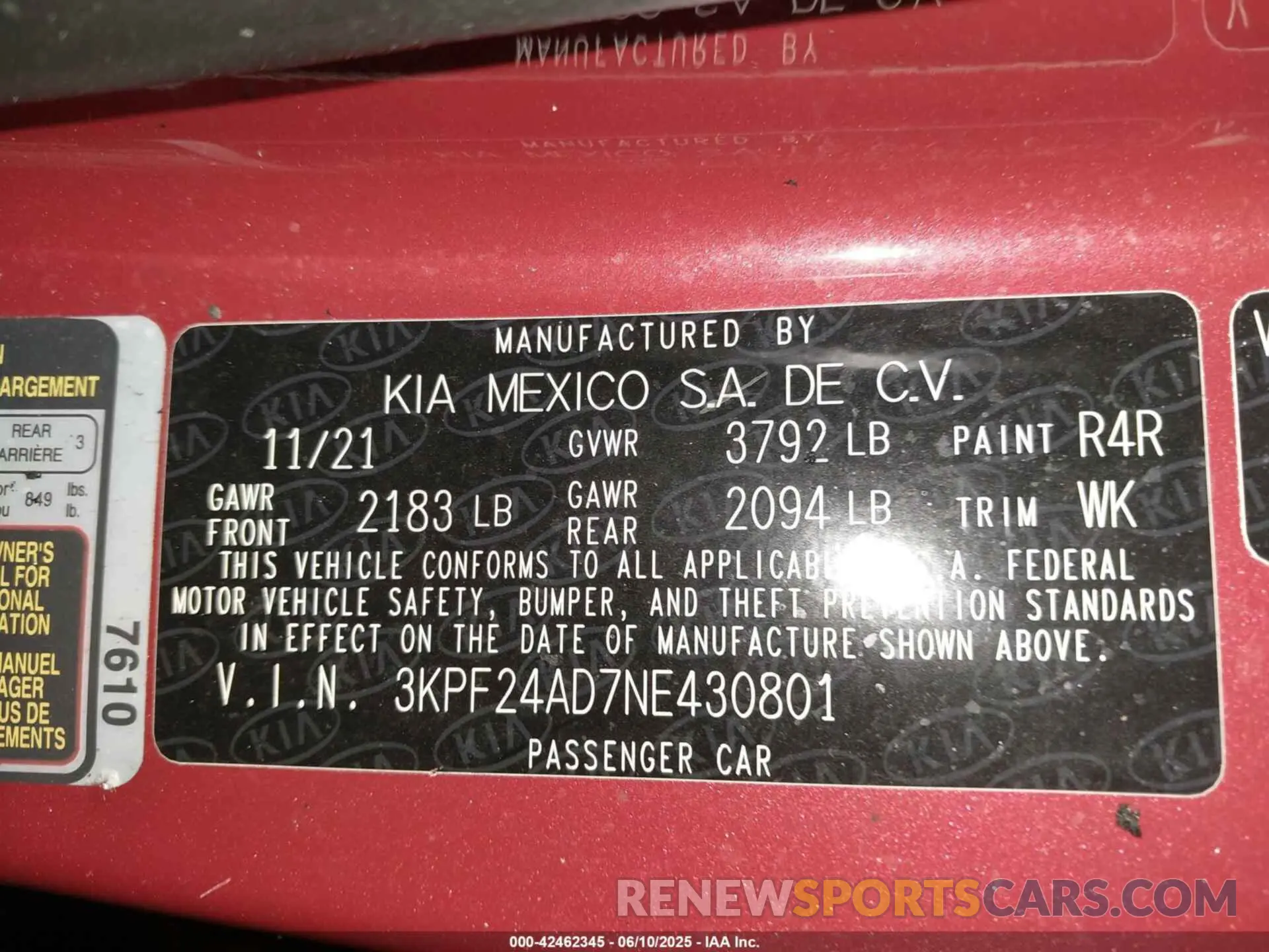 9 Photograph of a damaged car 3KPF24AD7NE430801 KIA FORTE 2022