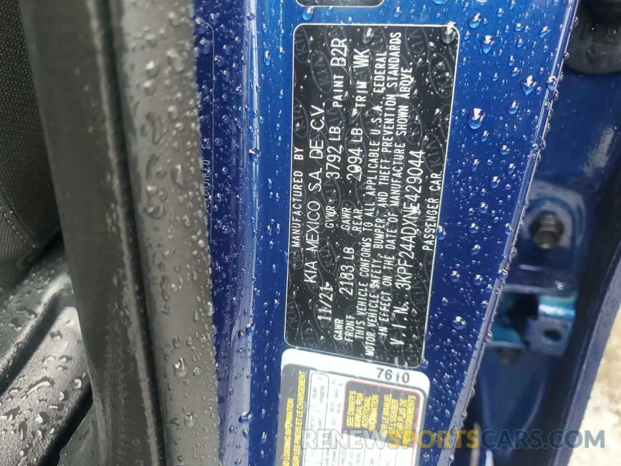 12 Фотография поврежденного автомобиля 3KPF24ADXNE429044 KIA FORTE 2022