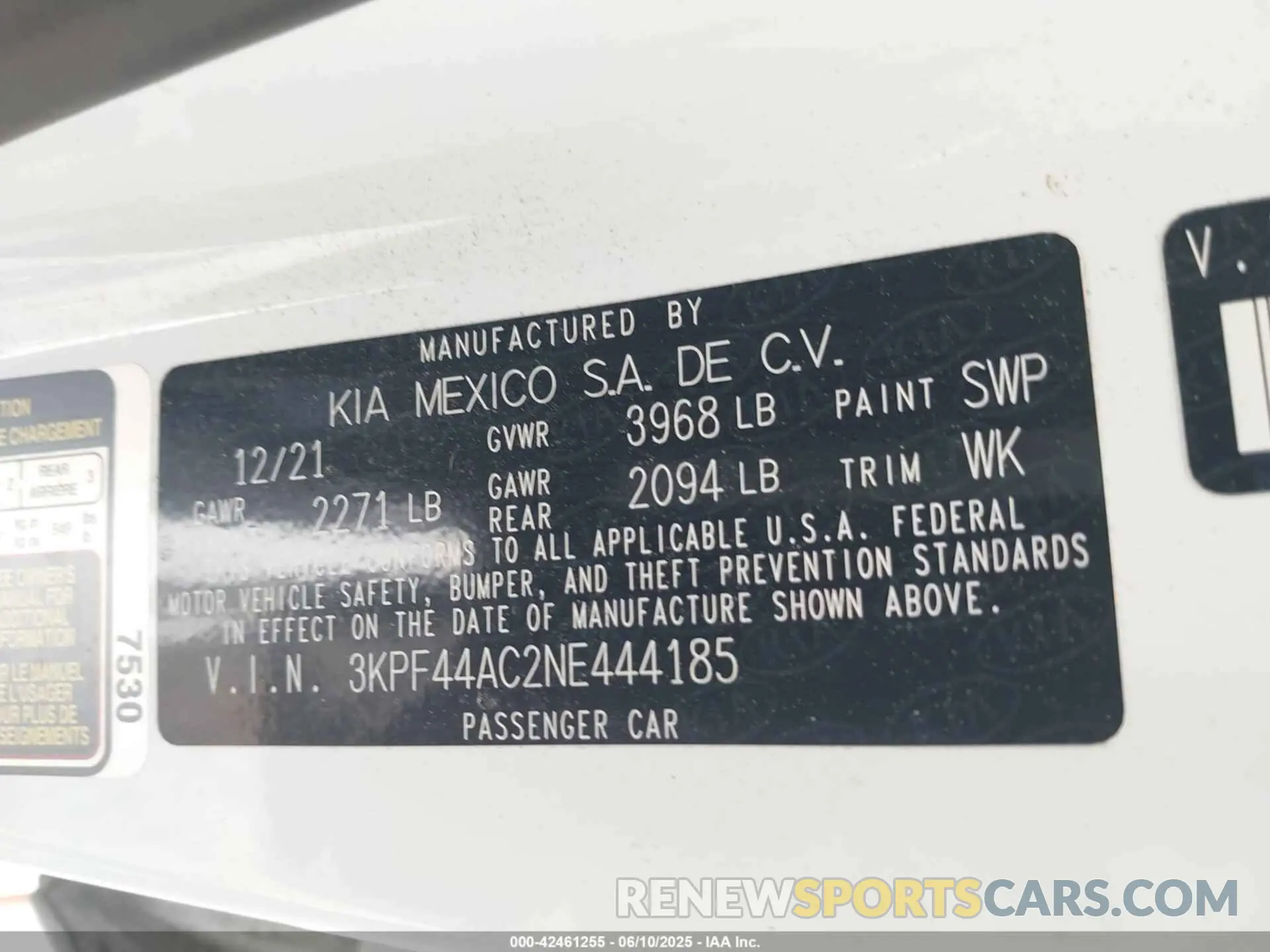 9 Photograph of a damaged car 3KPF44AC2NE444185 KIA FORTE 2022