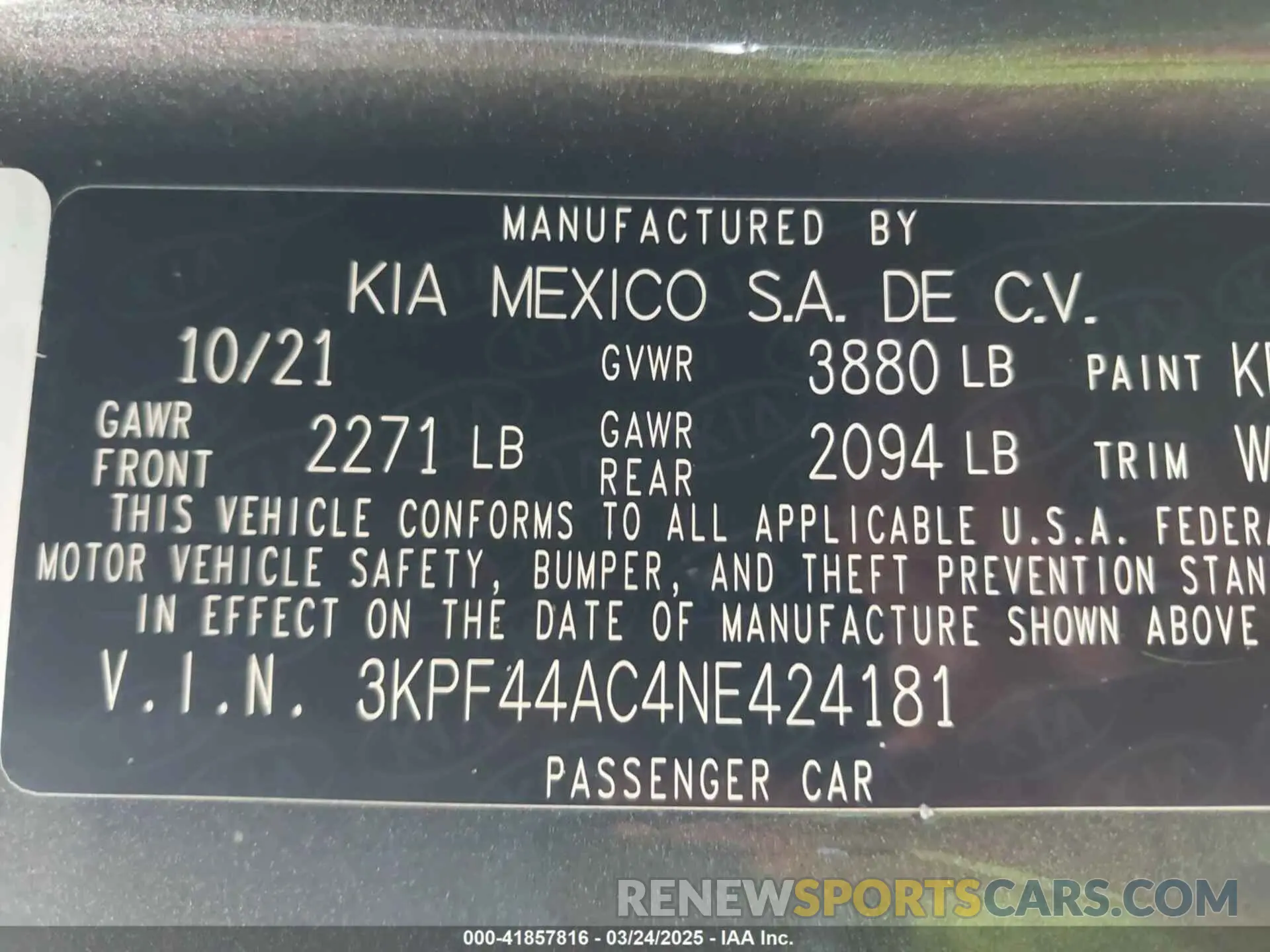 9 Фотография поврежденного автомобиля 3KPF44AC4NE424181 KIA FORTE 2022