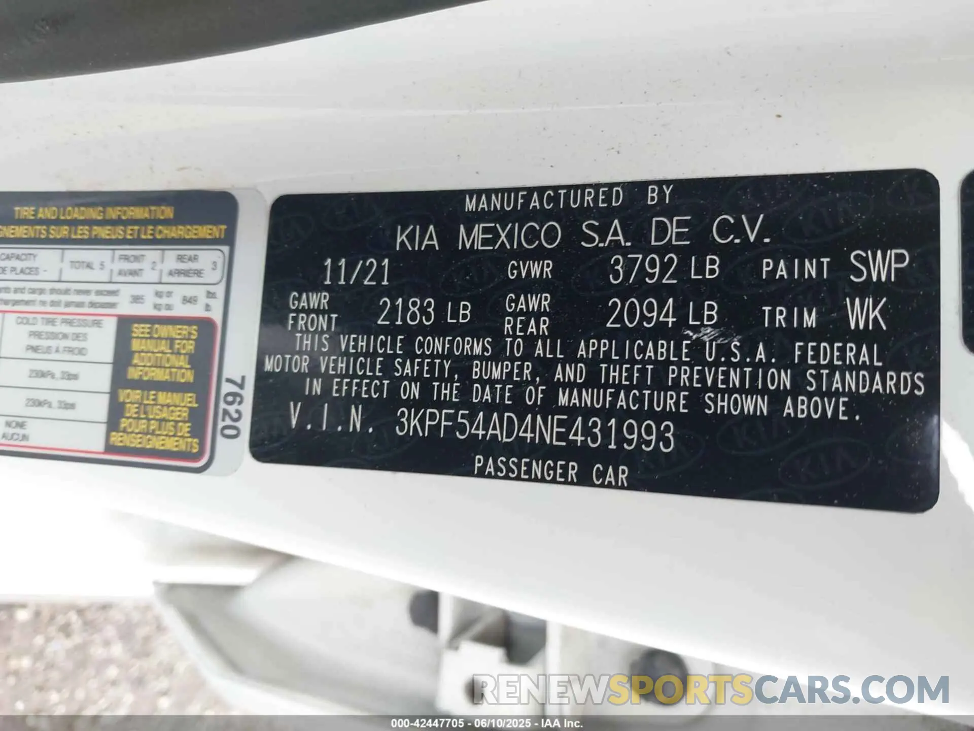 9 Фотография поврежденного автомобиля 3KPF54AD4NE431993 KIA FORTE 2022