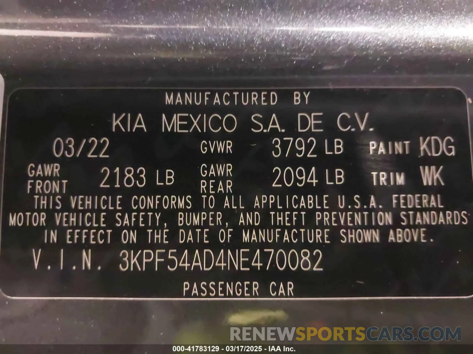 9 Фотография поврежденного автомобиля 3KPF54AD4NE470082 KIA FORTE 2022