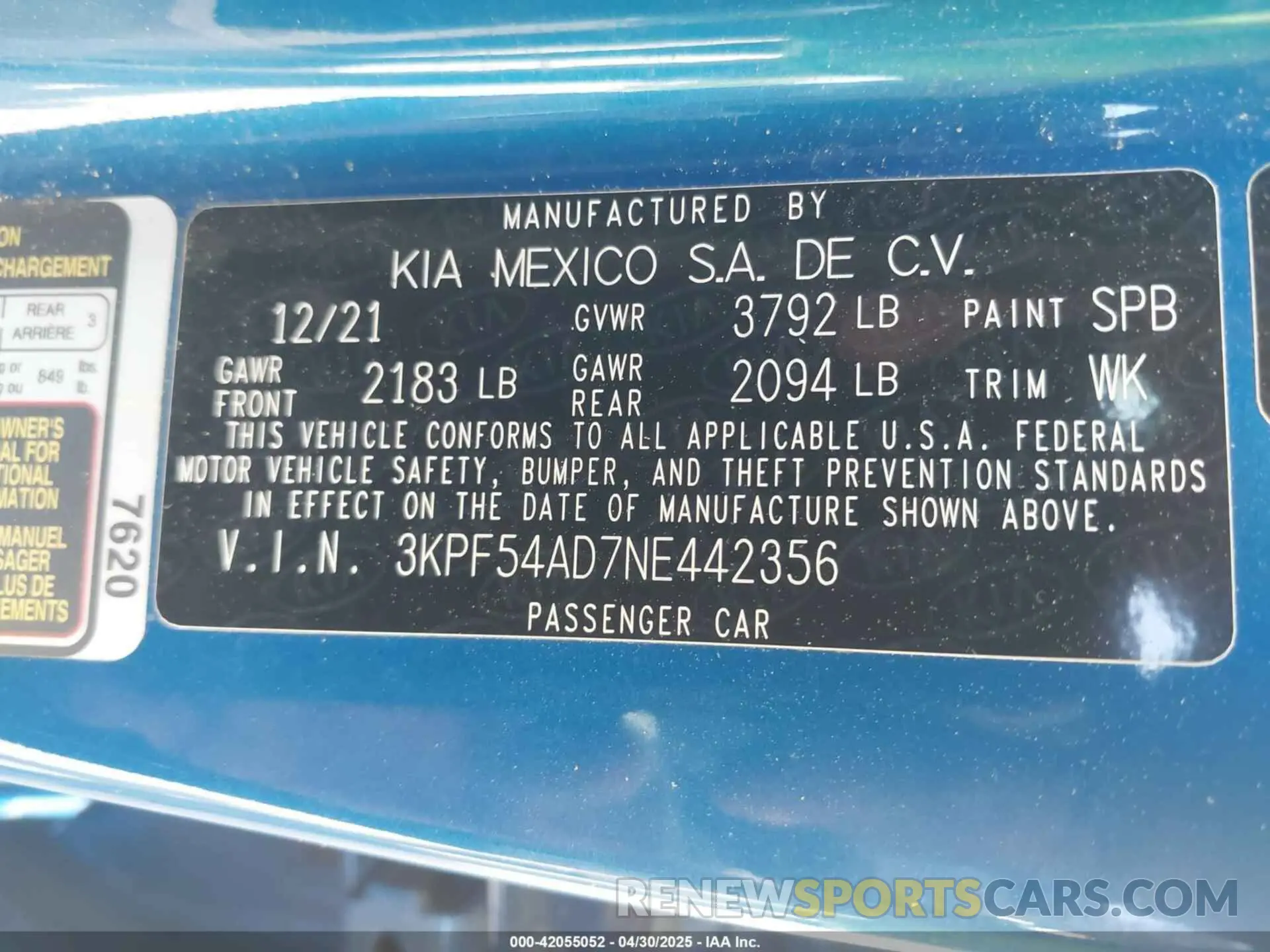 9 Фотография поврежденного автомобиля 3KPF54AD7NE442356 KIA FORTE 2022