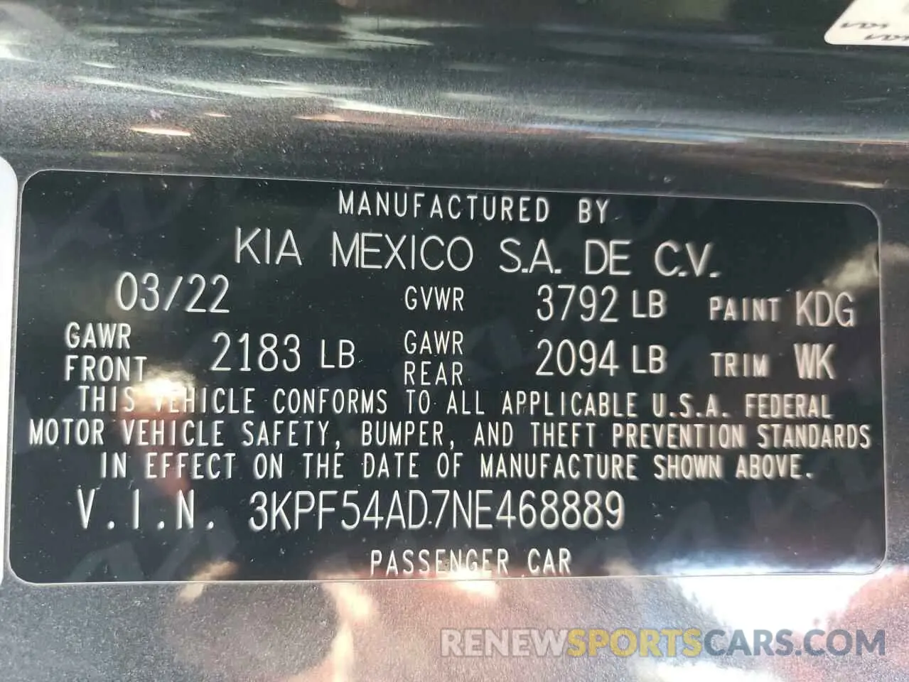13 Photograph of a damaged car 3KPF54AD7NE468889 KIA FORTE 2022