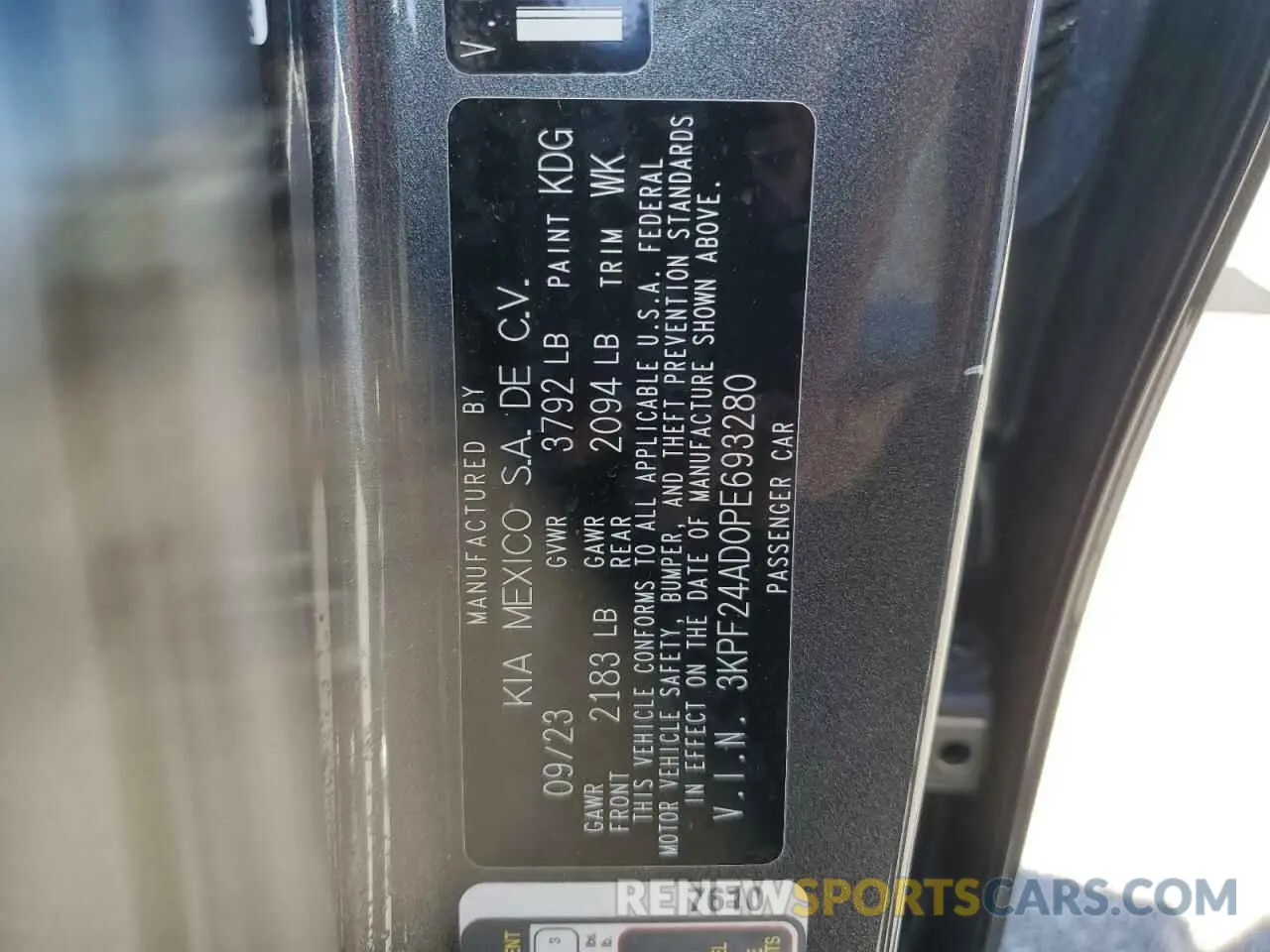 12 Фотография поврежденного автомобиля 3KPF24AD0PE693280 KIA FORTE 2023